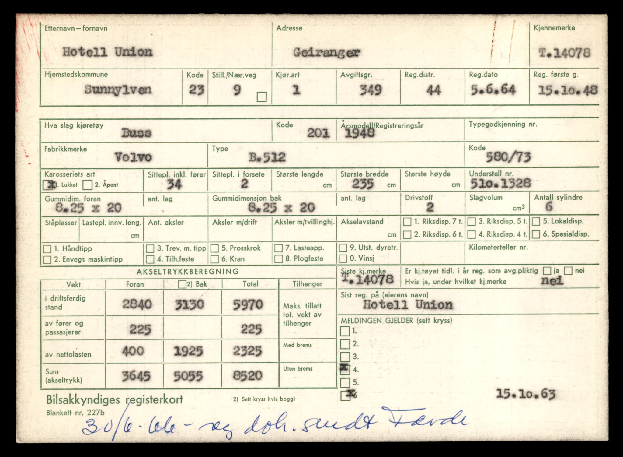 Møre og Romsdal vegkontor - Ålesund trafikkstasjon, AV/SAT-A-4099/F/Fe/L0042: Registreringskort for kjøretøy T 13906 - T 14079, 1927-1998, p. 3191