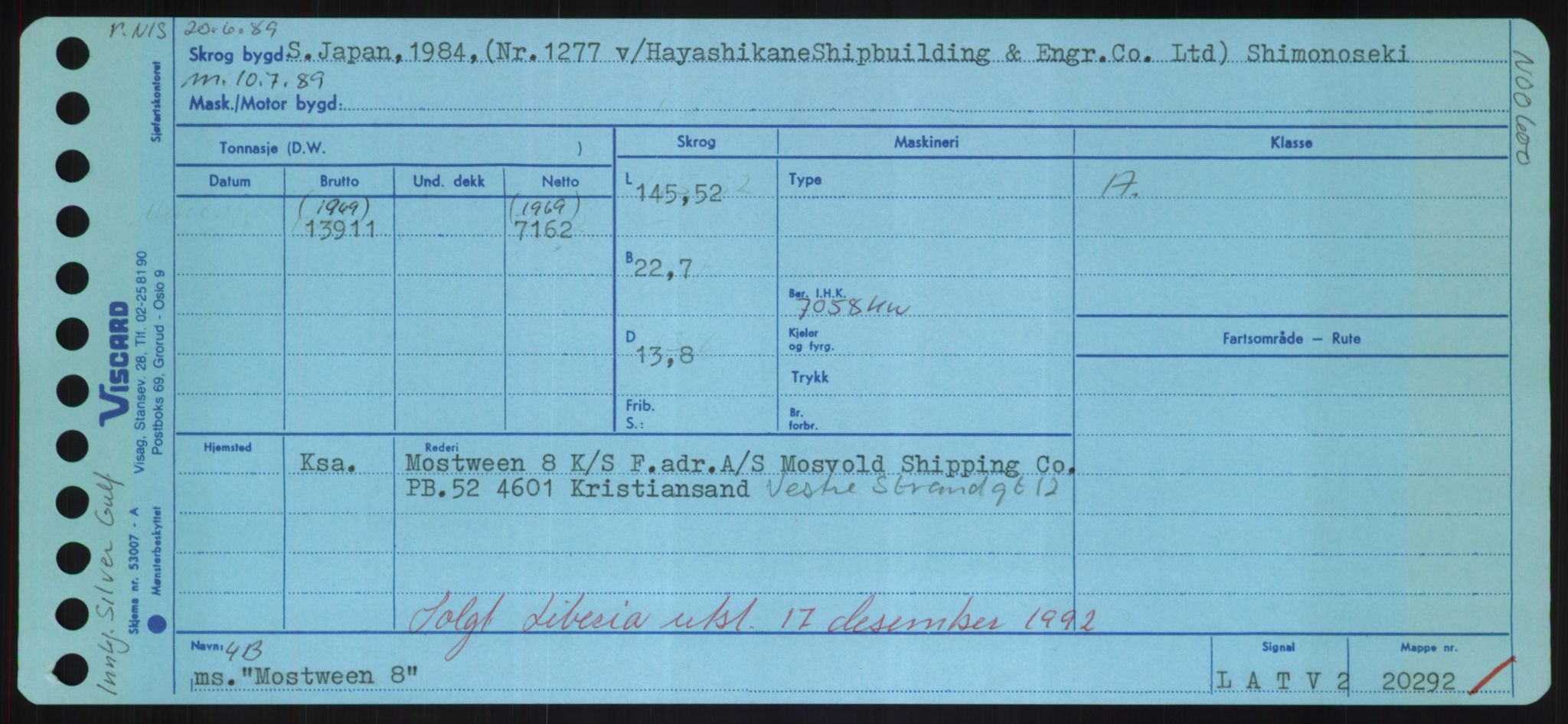 Sjøfartsdirektoratet med forløpere, Skipsmålingen, RA/S-1627/H/Hd/L0025: Fartøy, Min-Mås, p. 327