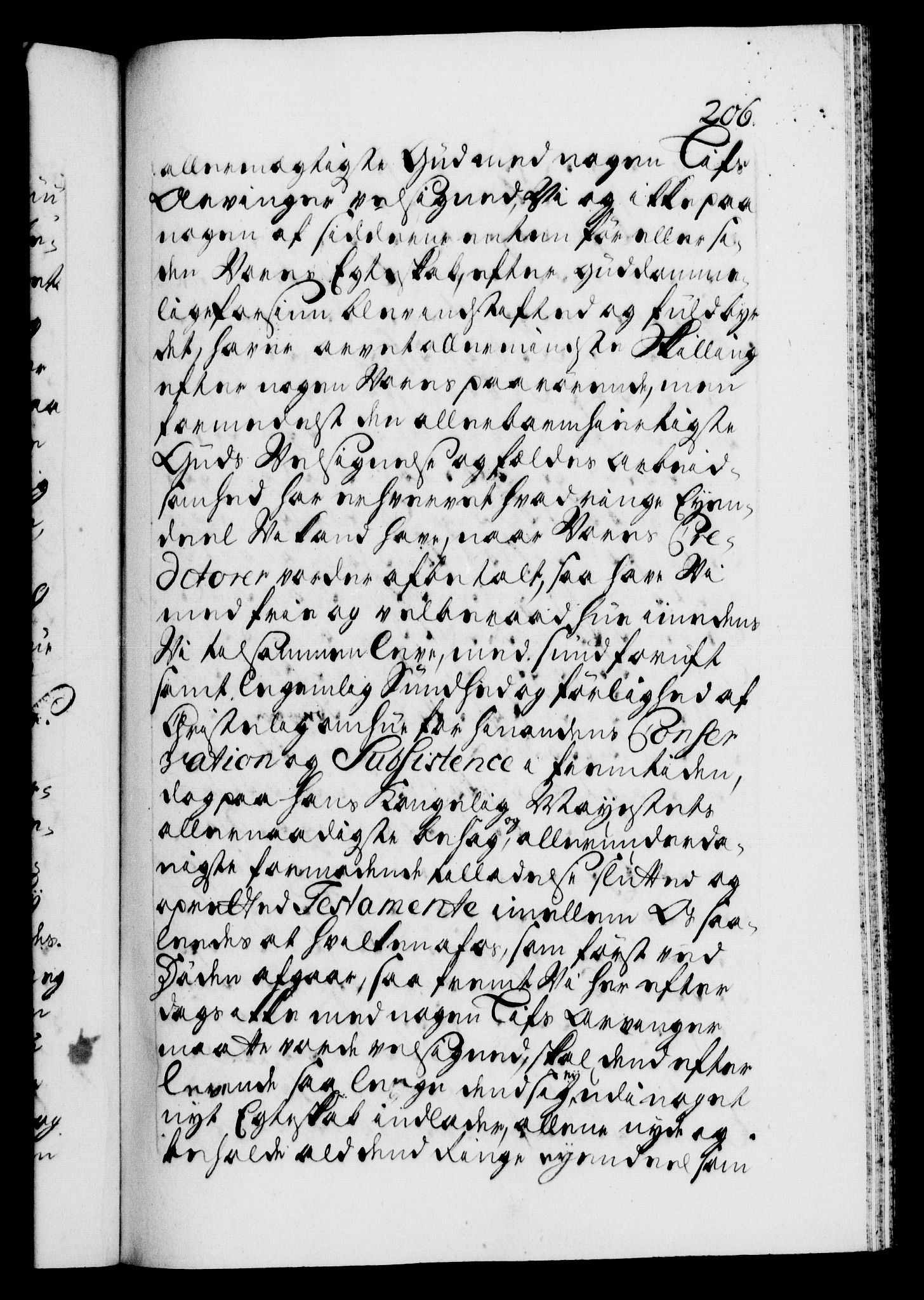 Danske Kanselli 1572-1799, AV/RA-EA-3023/F/Fc/Fca/Fcaa/L0026: Norske registre, 1729-1730, p. 206a