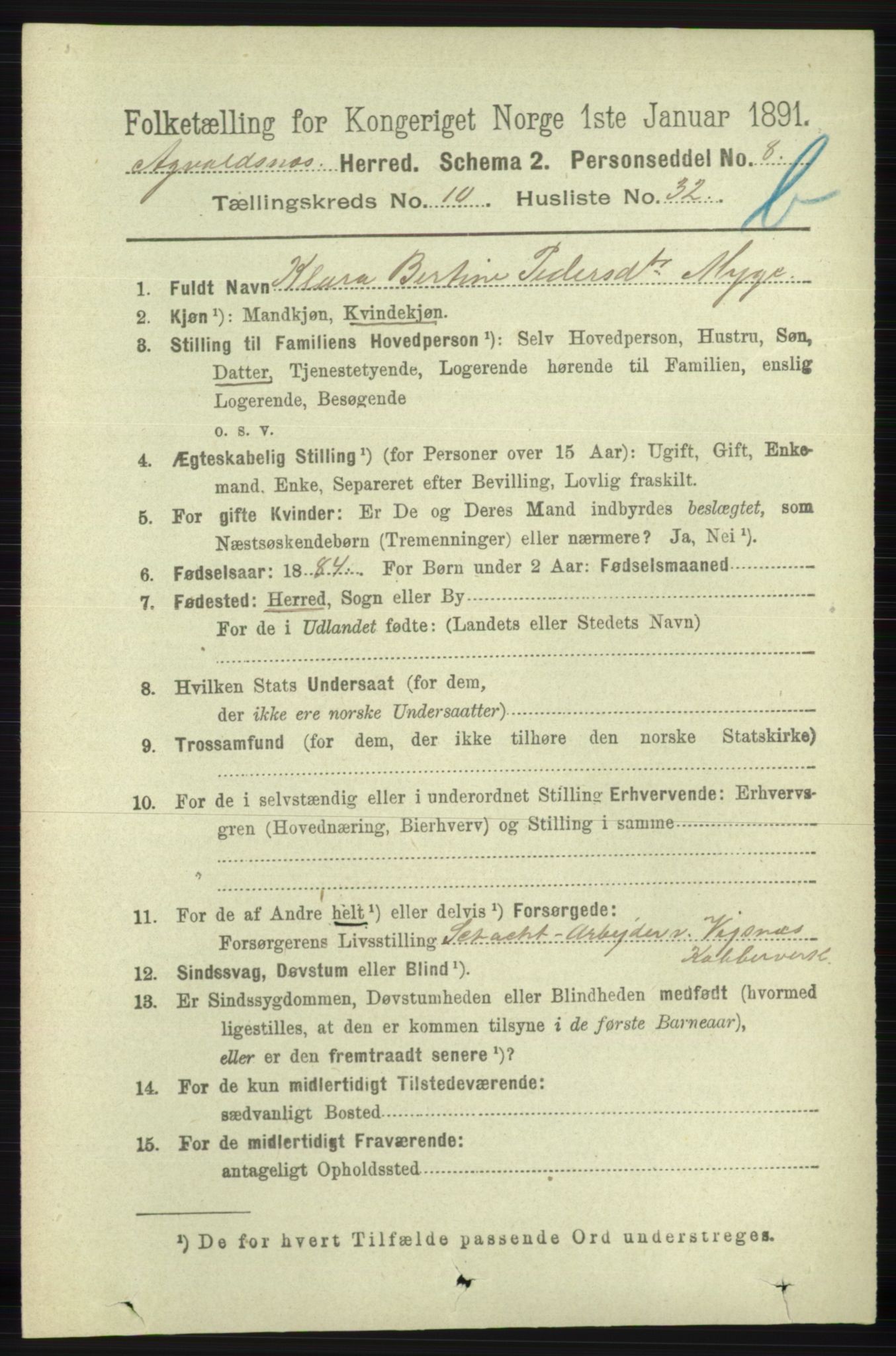 RA, 1891 census for 1147 Avaldsnes, 1891, p. 6163