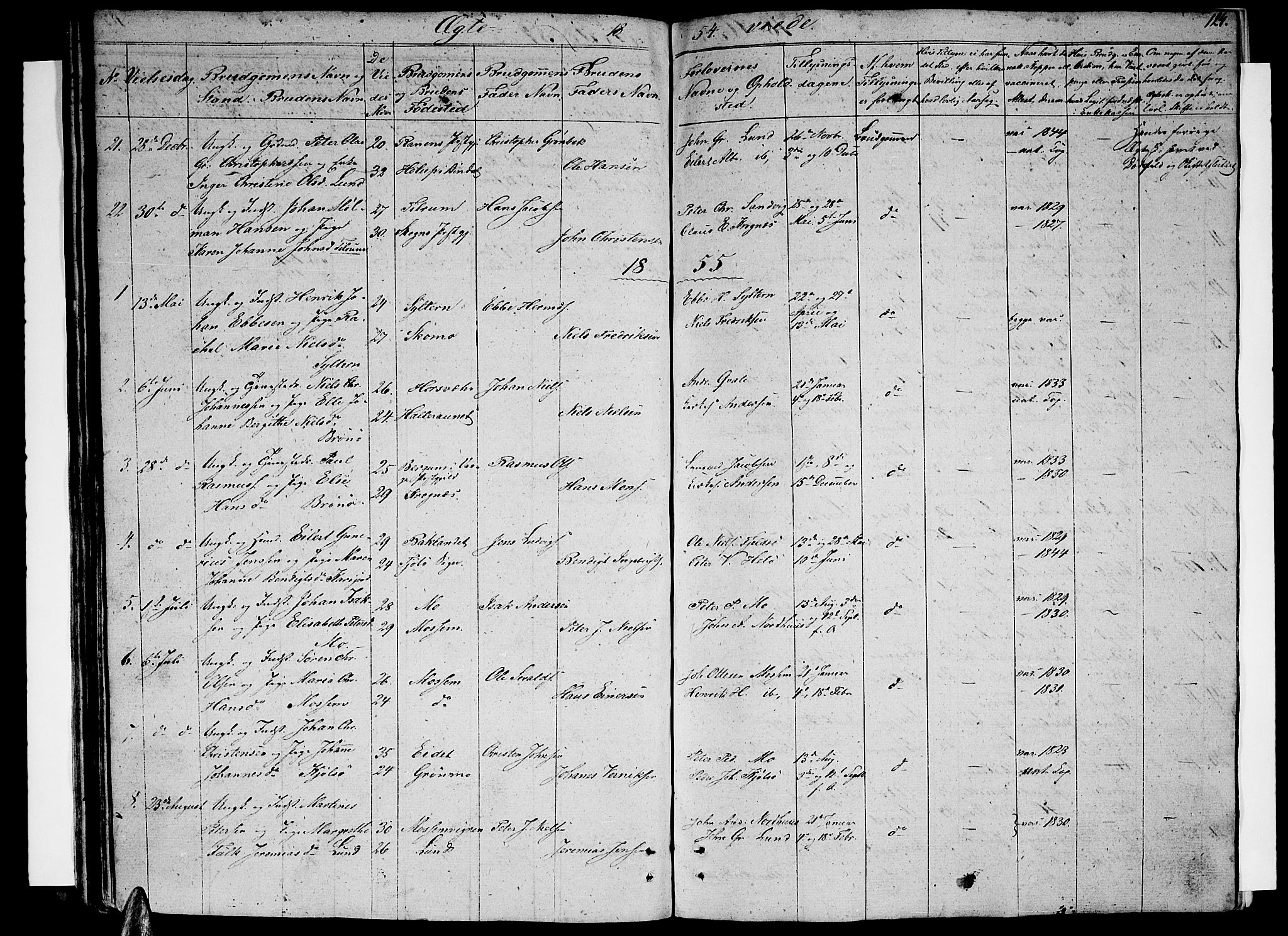 Ministerialprotokoller, klokkerbøker og fødselsregistre - Nordland, SAT/A-1459/813/L0211: Parish register (copy) no. 813C03, 1842-1863, p. 124