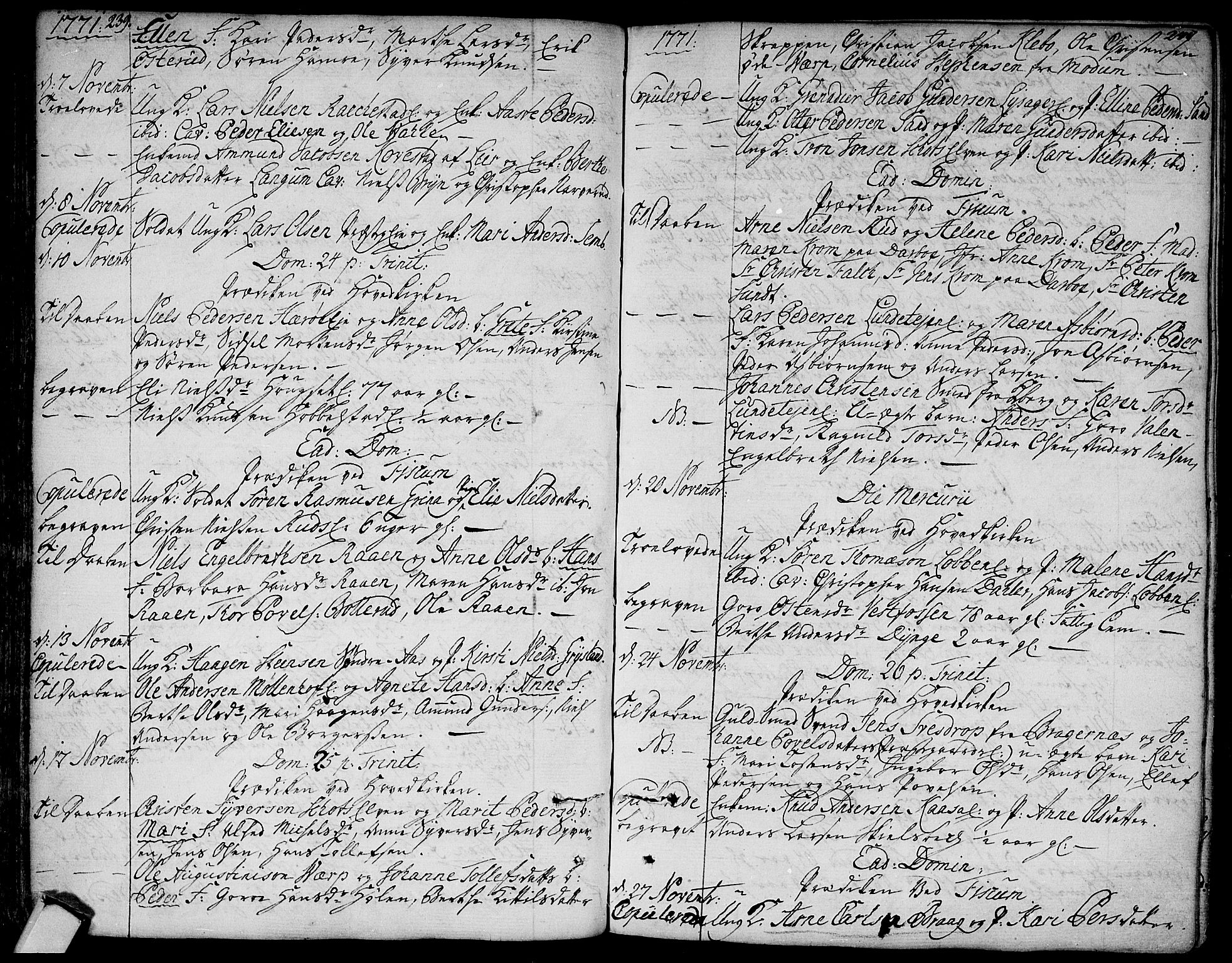 Eiker kirkebøker, AV/SAKO-A-4/F/Fa/L0008: Parish register (official) no. I 8, 1764-1788, p. 239-240