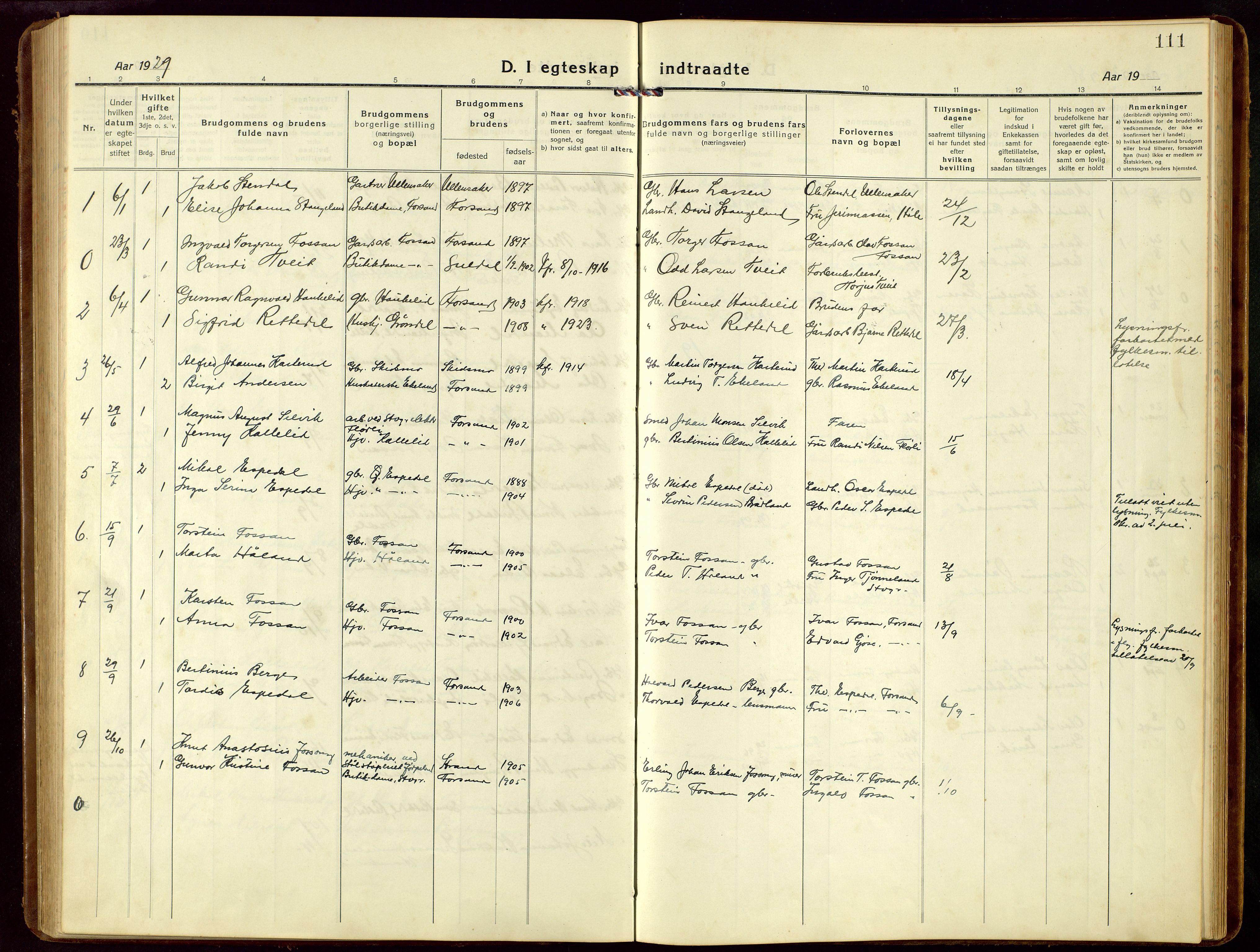 Høgsfjord sokneprestkontor, AV/SAST-A-101624/H/Ha/Hab/L0005: Parish register (copy) no. B 5, 1920-1957, p. 111