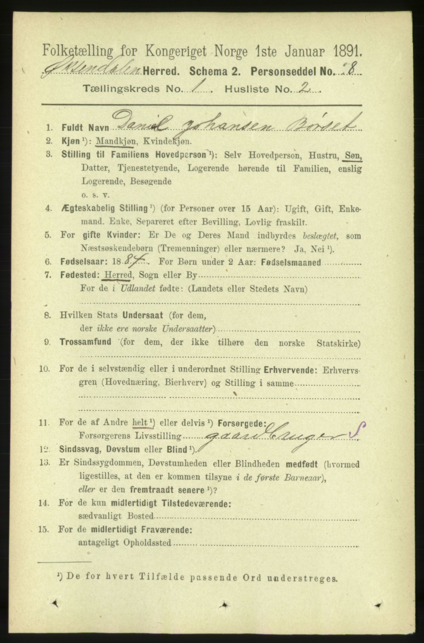 RA, 1891 census for 1561 Øksendal, 1891, p. 57