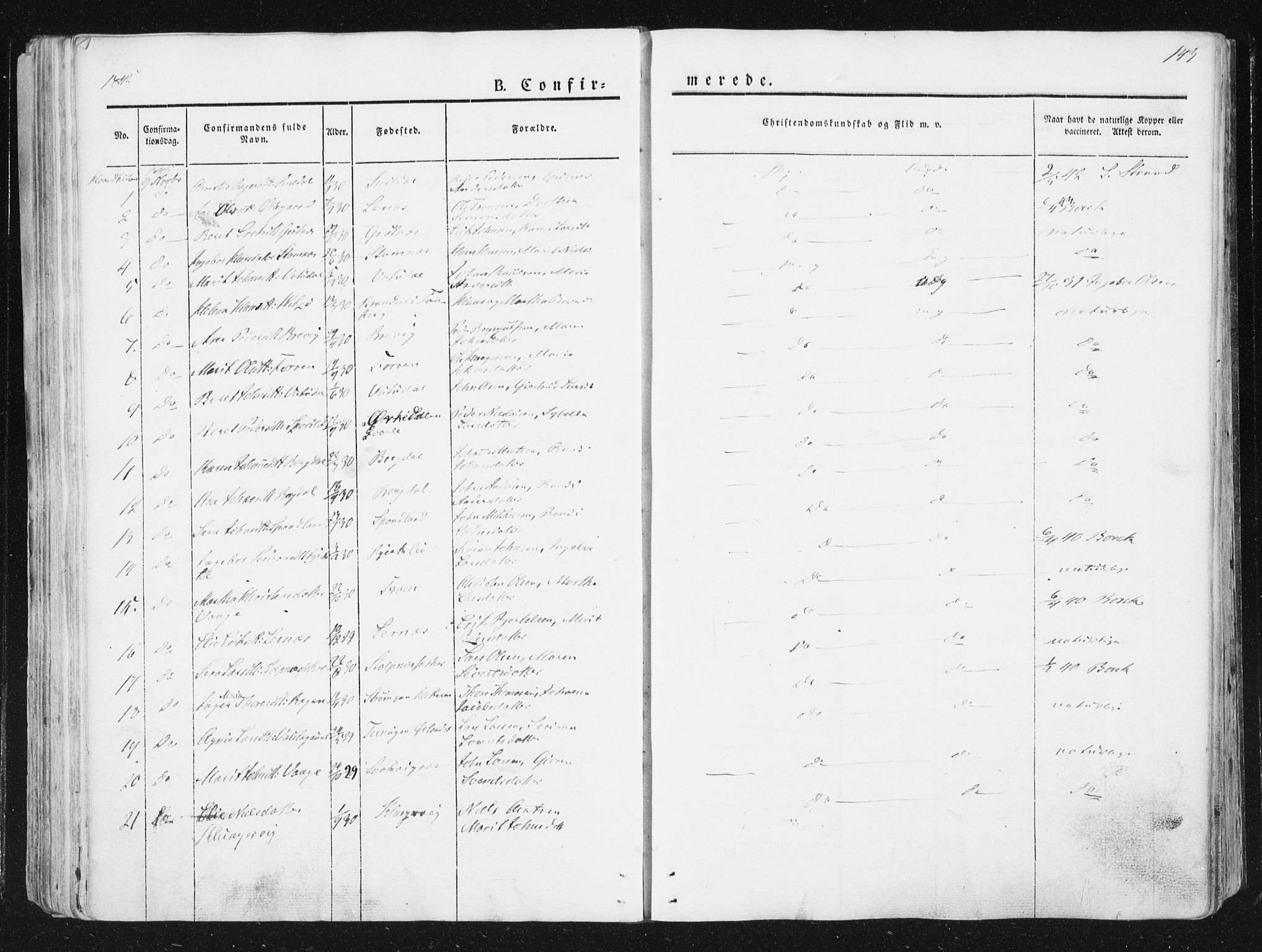 Ministerialprotokoller, klokkerbøker og fødselsregistre - Sør-Trøndelag, SAT/A-1456/630/L0493: Parish register (official) no. 630A06, 1841-1851, p. 143