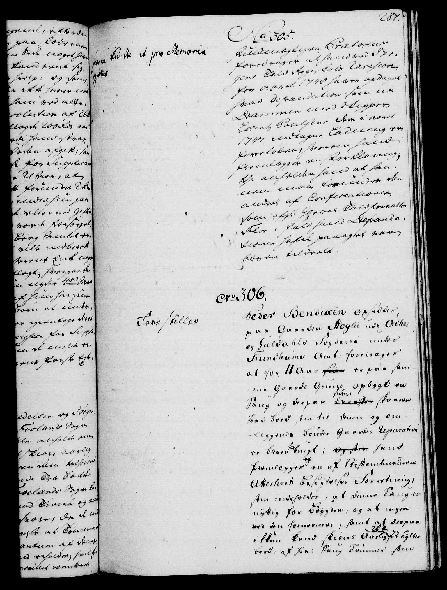Rentekammeret, Kammerkanselliet, RA/EA-3111/G/Gh/Gha/L0031: Norsk ekstraktmemorialprotokoll (merket RK 53.76), 1751-1753, p. 287