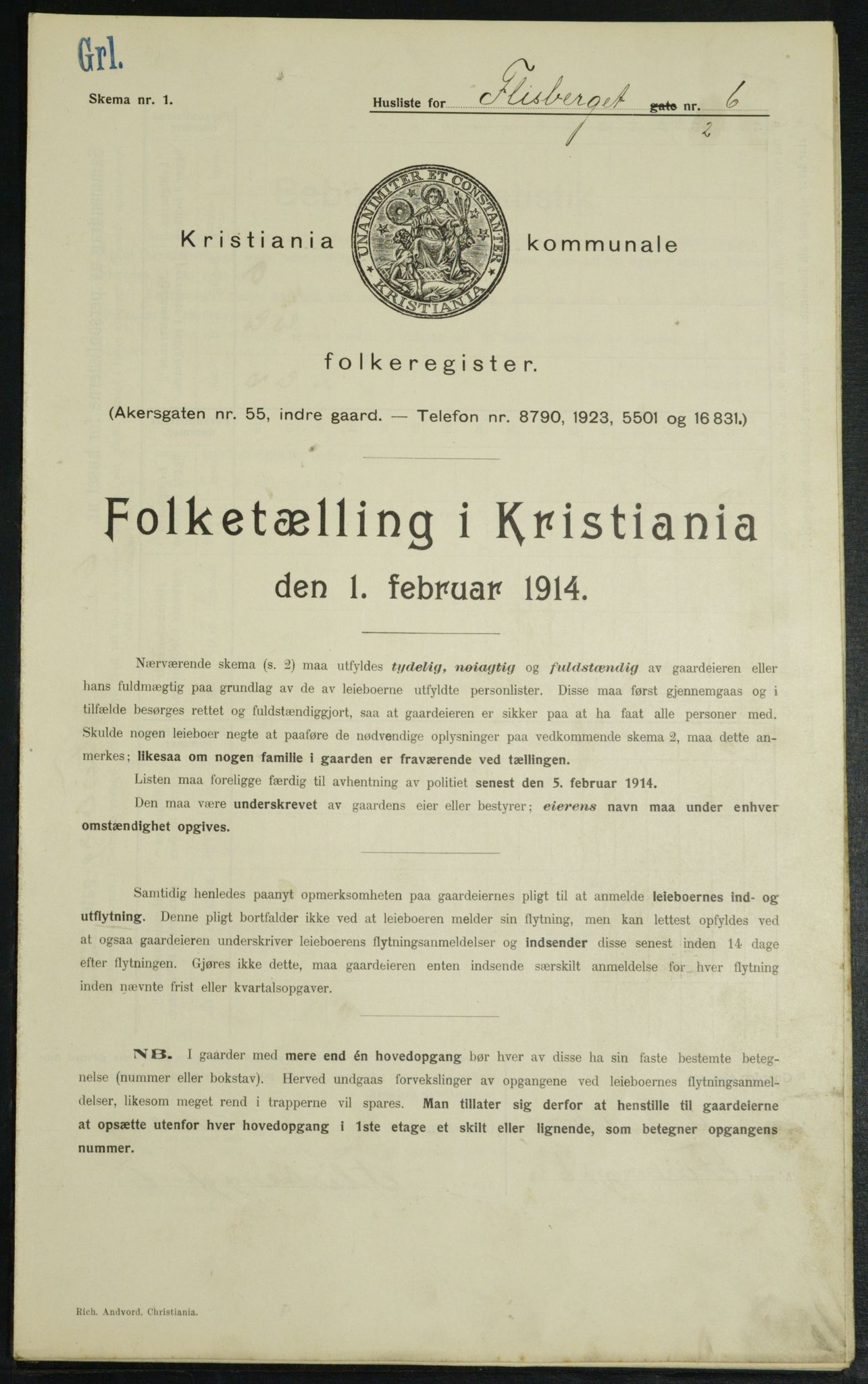 OBA, Municipal Census 1914 for Kristiania, 1914, p. 24783