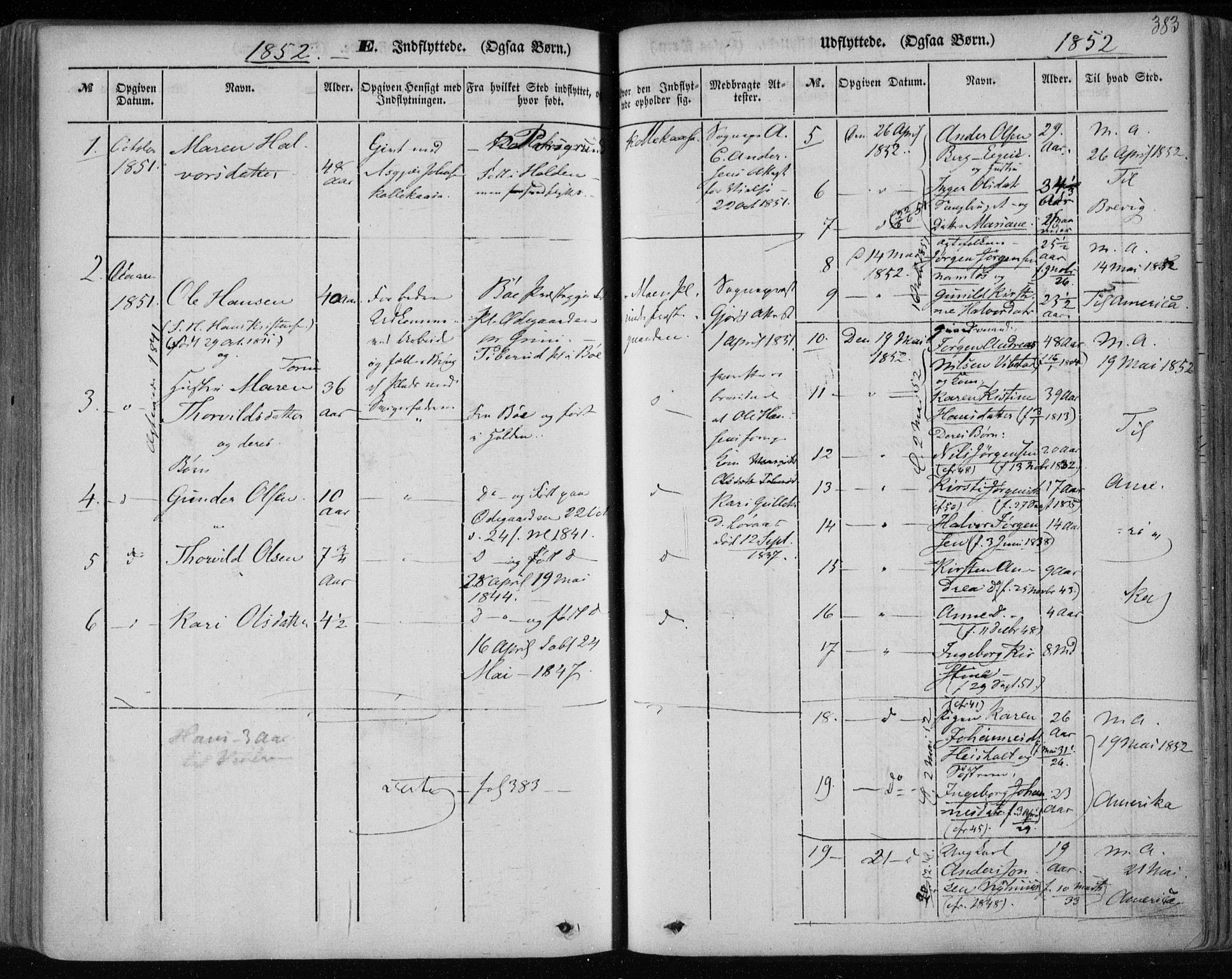 Holla kirkebøker, SAKO/A-272/F/Fa/L0005: Parish register (official) no. 5, 1849-1860, p. 383