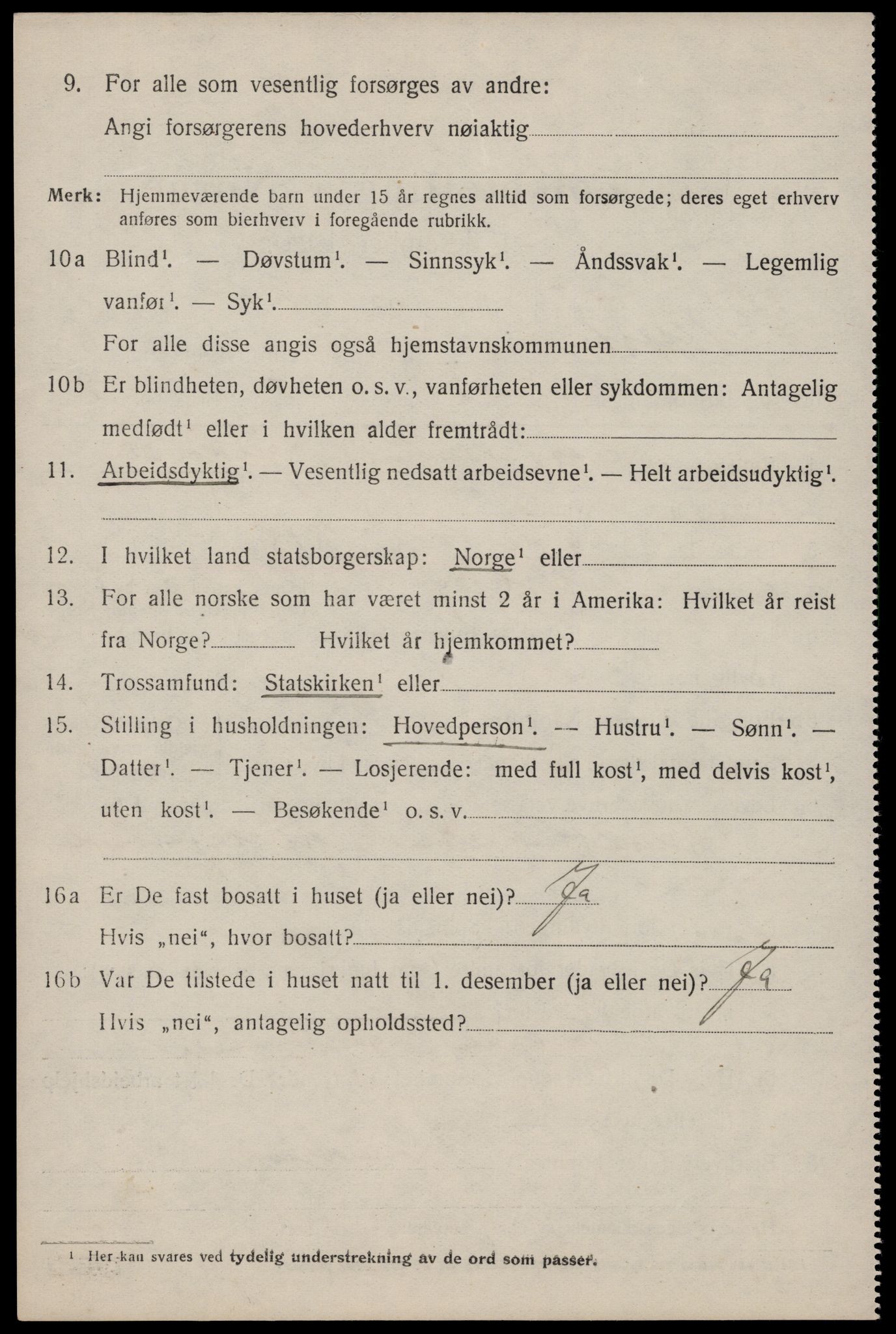 SAST, 1920 census for Mosterøy, 1920, p. 1453