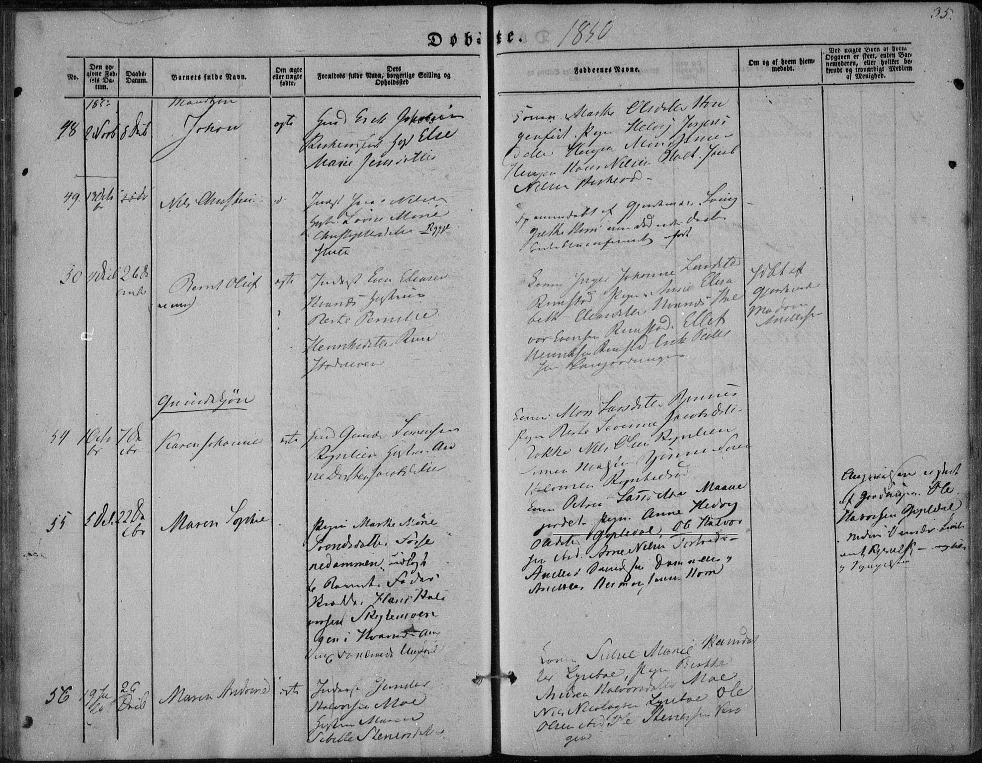 Hedrum kirkebøker, AV/SAKO-A-344/F/Fa/L0006: Parish register (official) no. I 6, 1849-1857, p. 35