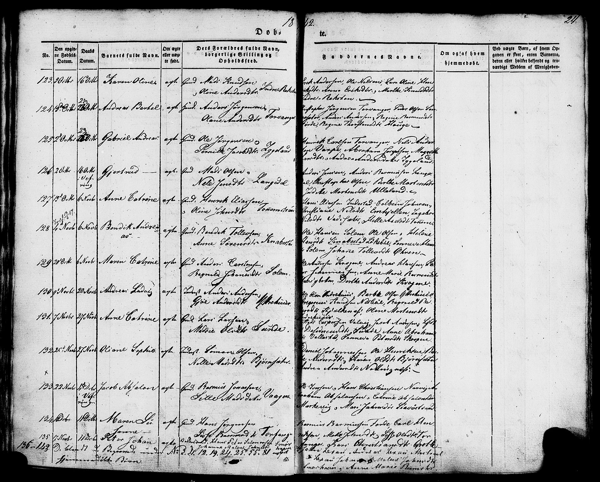 Kinn sokneprestembete, AV/SAB-A-80801/H/Haa/Haaa/L0005: Parish register (official) no. A 5, 1841-1857, p. 24