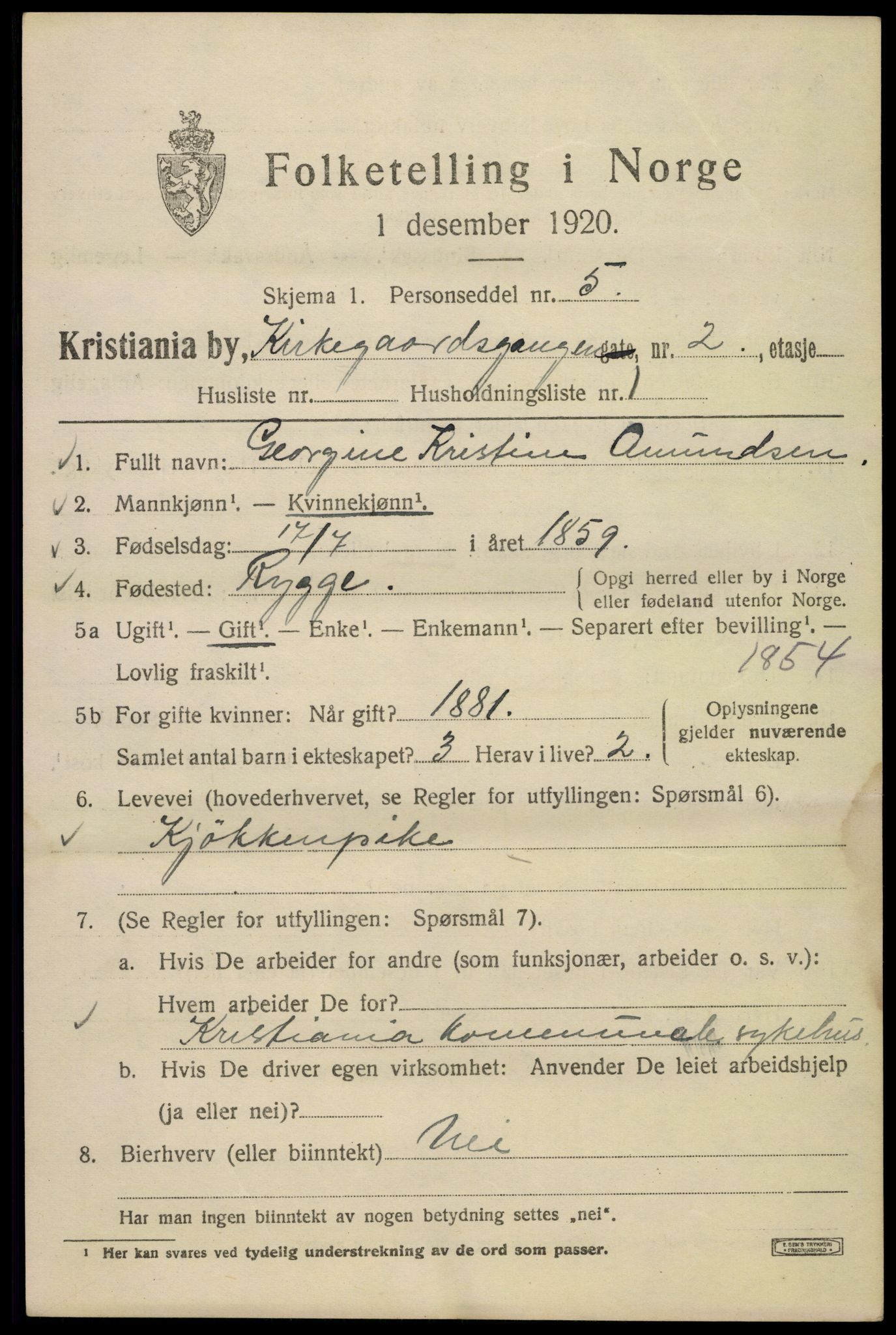 SAO, 1920 census for Kristiania, 1920, p. 333373