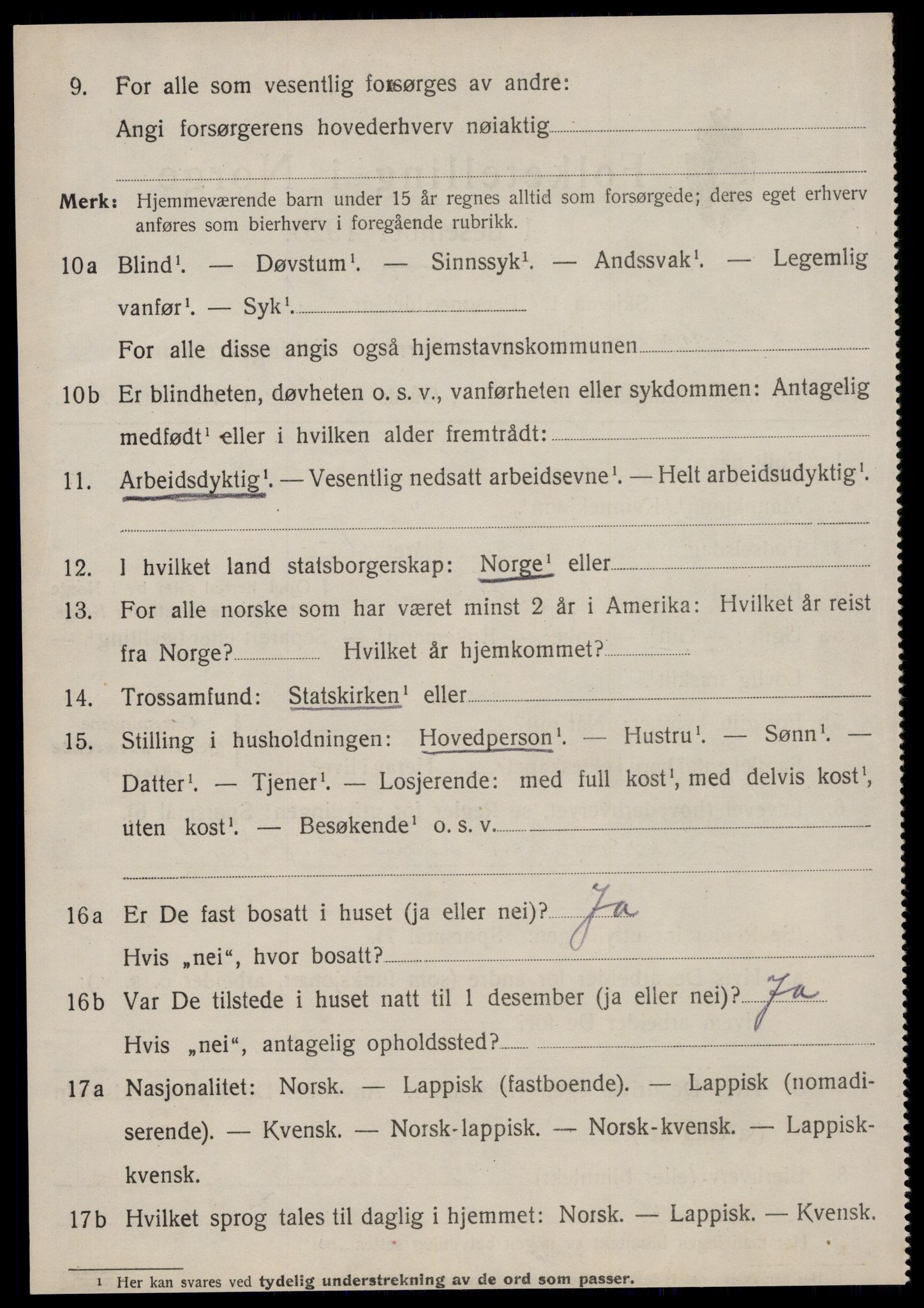 SAT, 1920 census for Stoksund, 1920, p. 1953