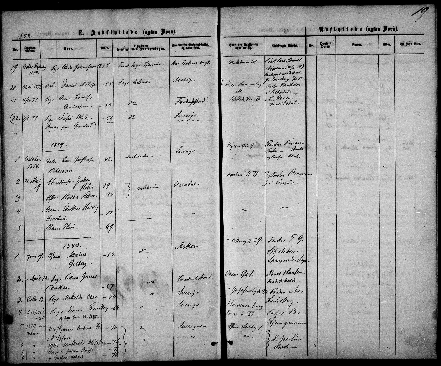 Trefoldighet prestekontor Kirkebøker, AV/SAO-A-10882/F/Fe/L0001: Parish register (official) no. V 1, 1858-1887, p. 19