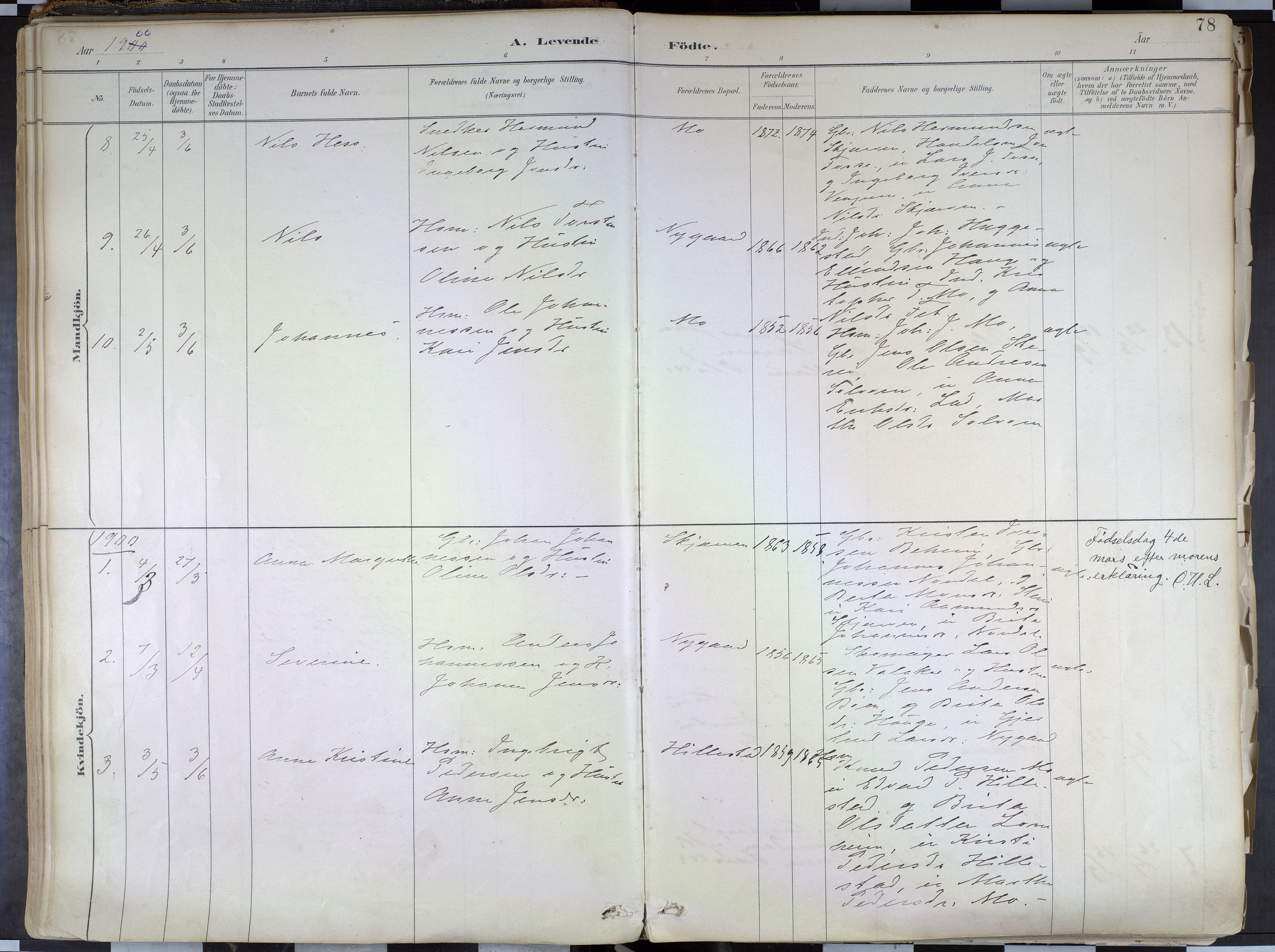 Hafslo sokneprestembete, AV/SAB-A-80301/H/Haa/Haab/L0001: Parish register (official) no. B 1, 1886-1945, p. 78