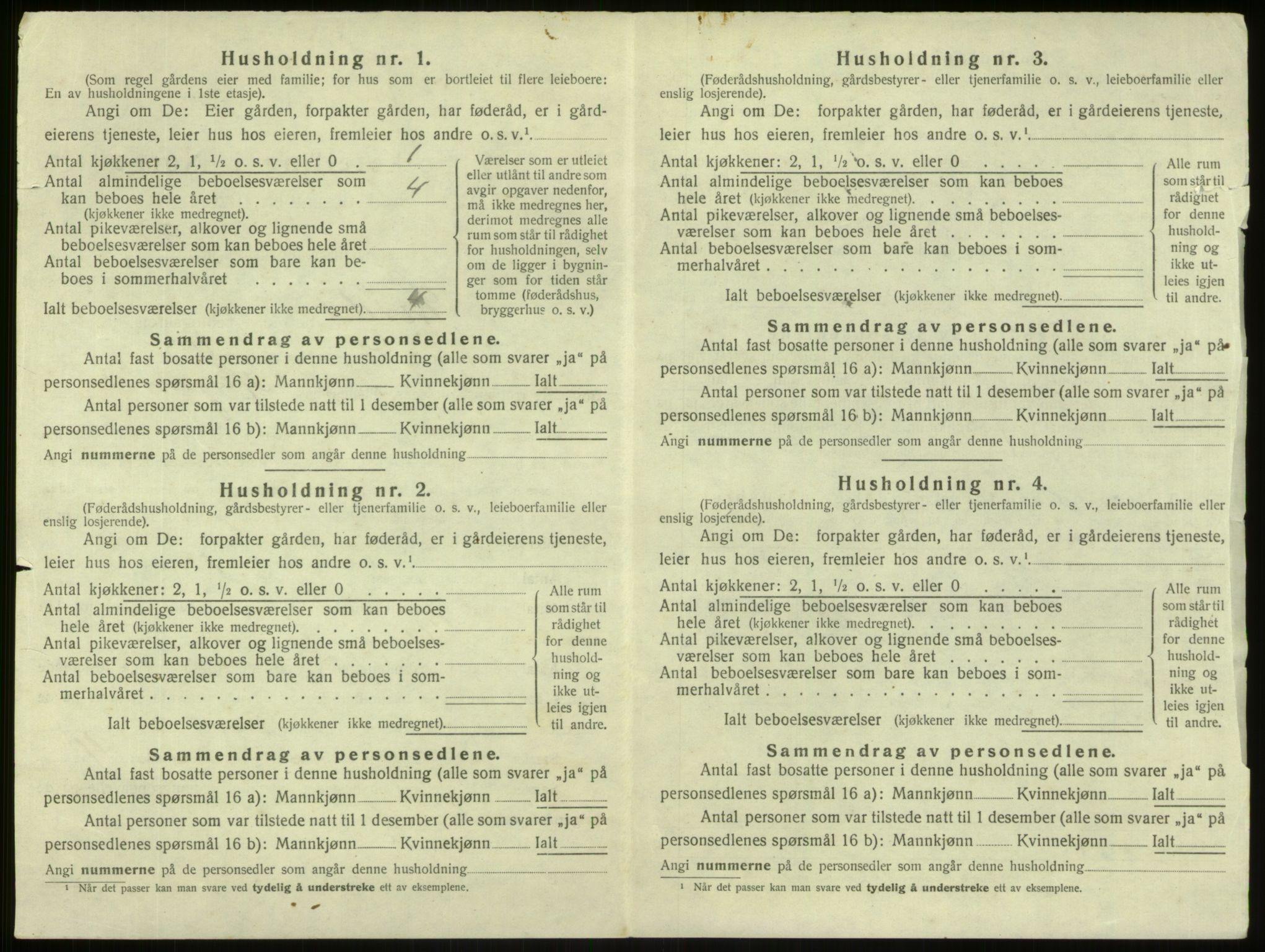 SAB, 1920 census for Lærdal, 1920, p. 714