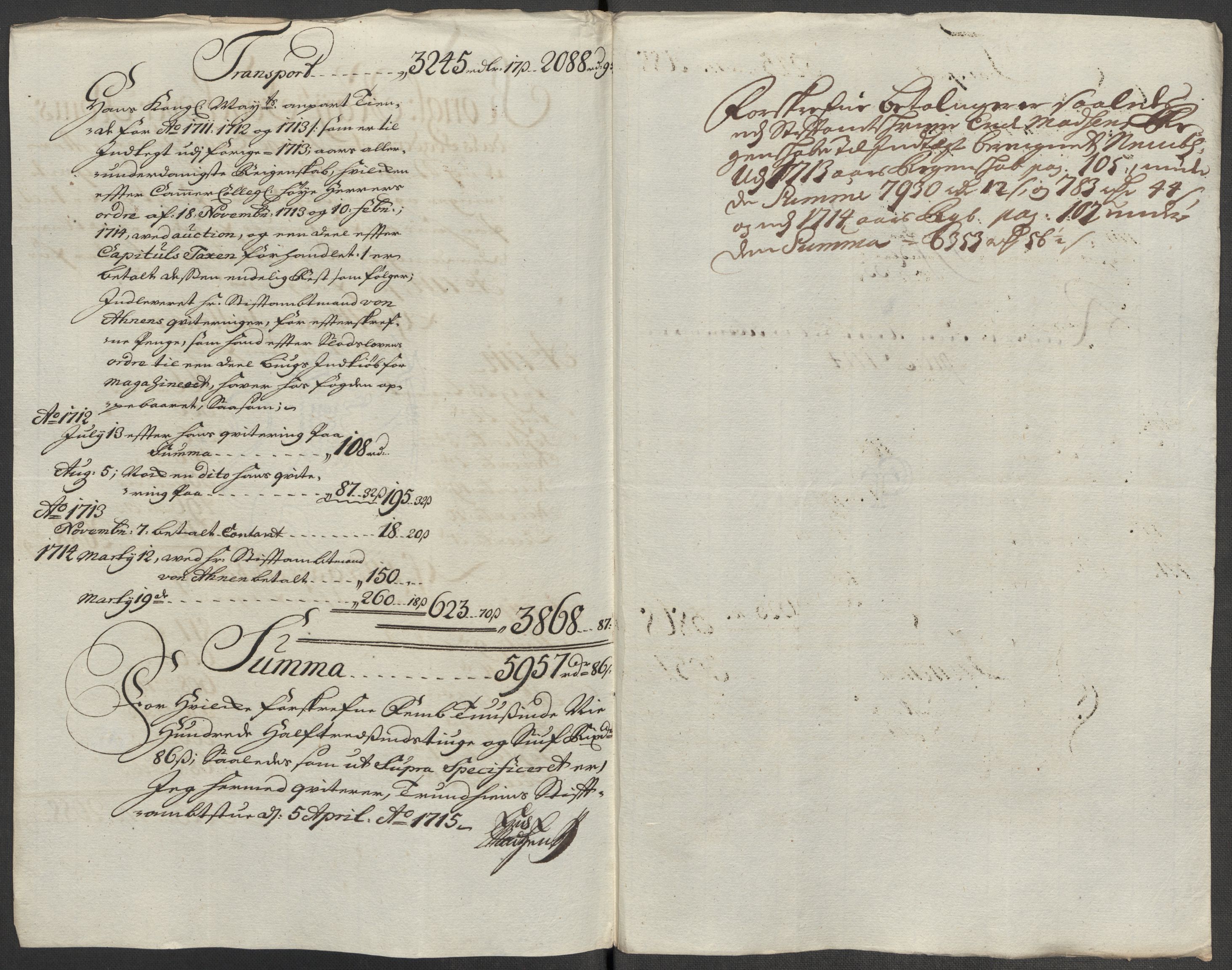 Rentekammeret inntil 1814, Reviderte regnskaper, Fogderegnskap, AV/RA-EA-4092/R55/L3662: Fogderegnskap Romsdal, 1713-1714, p. 470