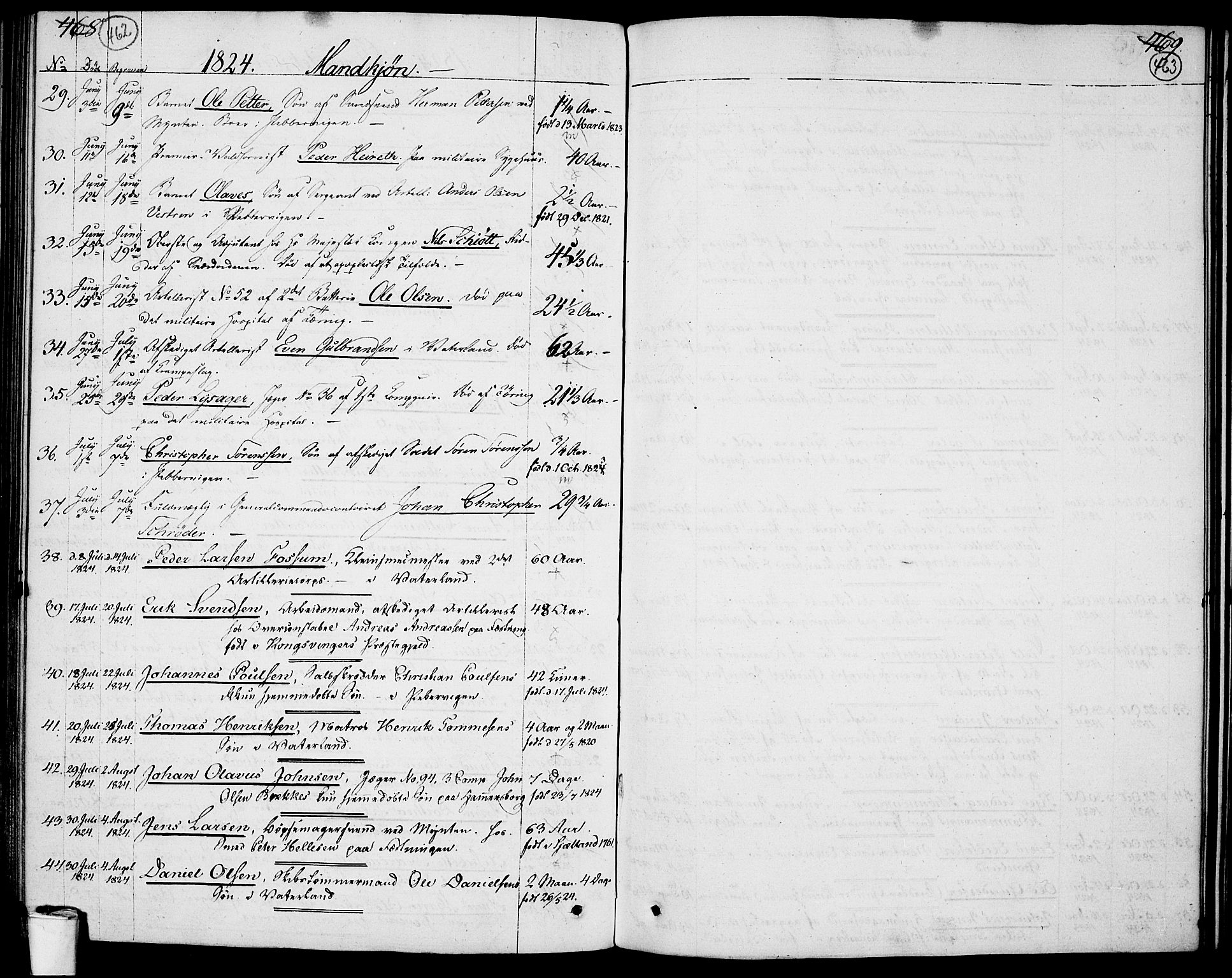 Garnisonsmenigheten Kirkebøker, SAO/A-10846/F/Fa/L0004: Parish register (official) no. 4, 1820-1828, p. 462-463