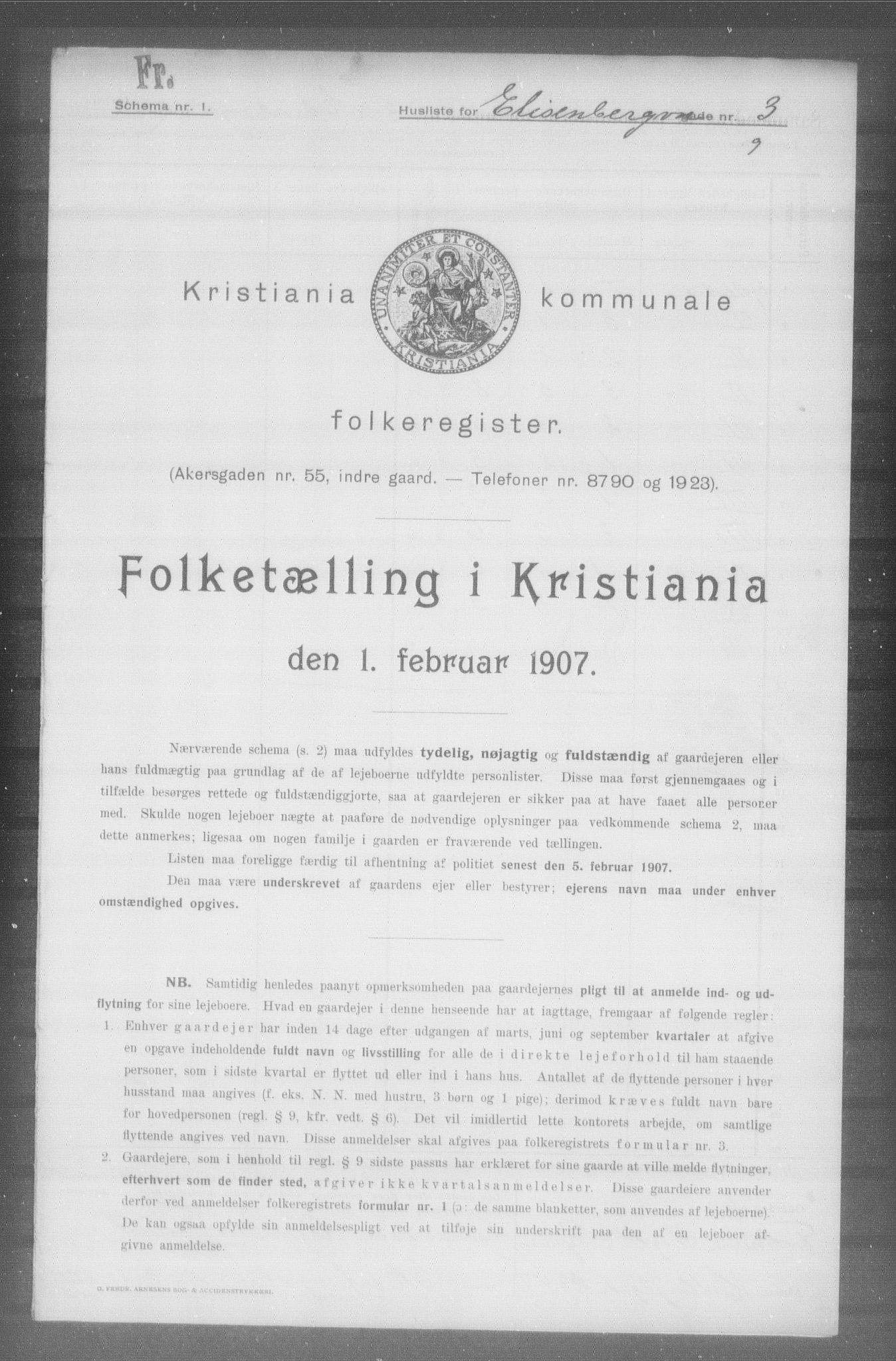 OBA, Municipal Census 1907 for Kristiania, 1907, p. 10302