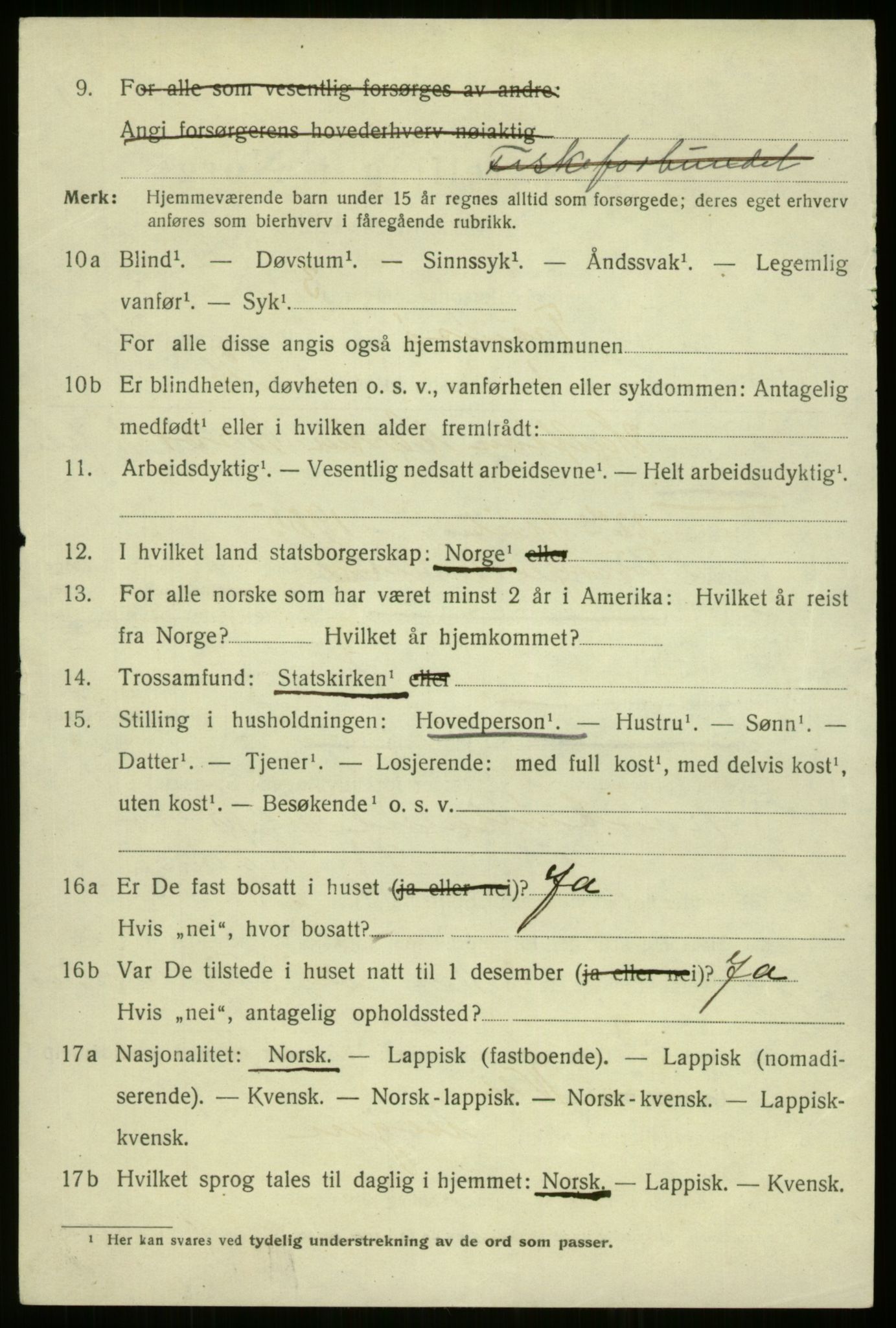 SATØ, 1920 census for Tromsø, 1920, p. 24822