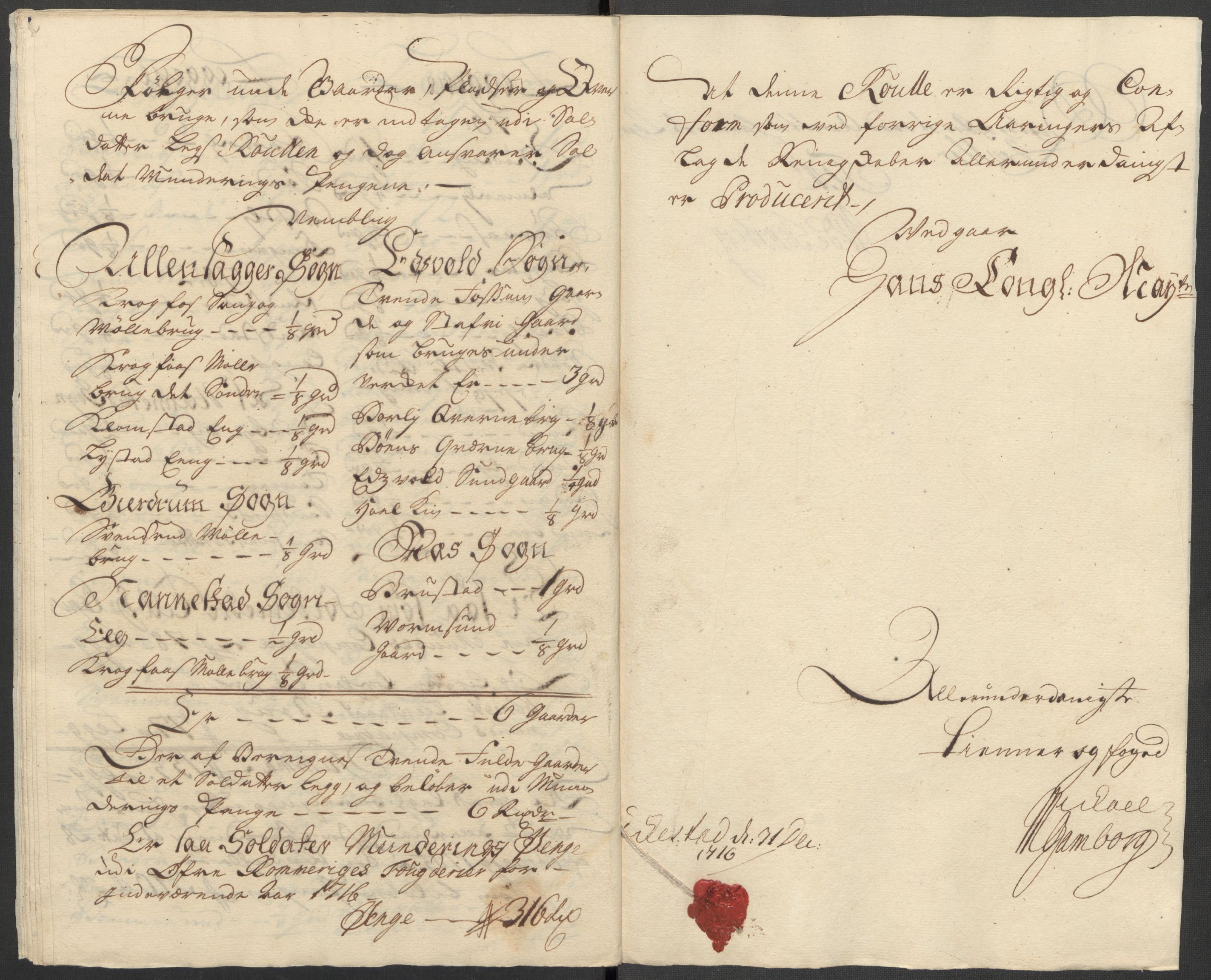 Rentekammeret inntil 1814, Reviderte regnskaper, Fogderegnskap, AV/RA-EA-4092/R12/L0725: Fogderegnskap Øvre Romerike, 1716, p. 146