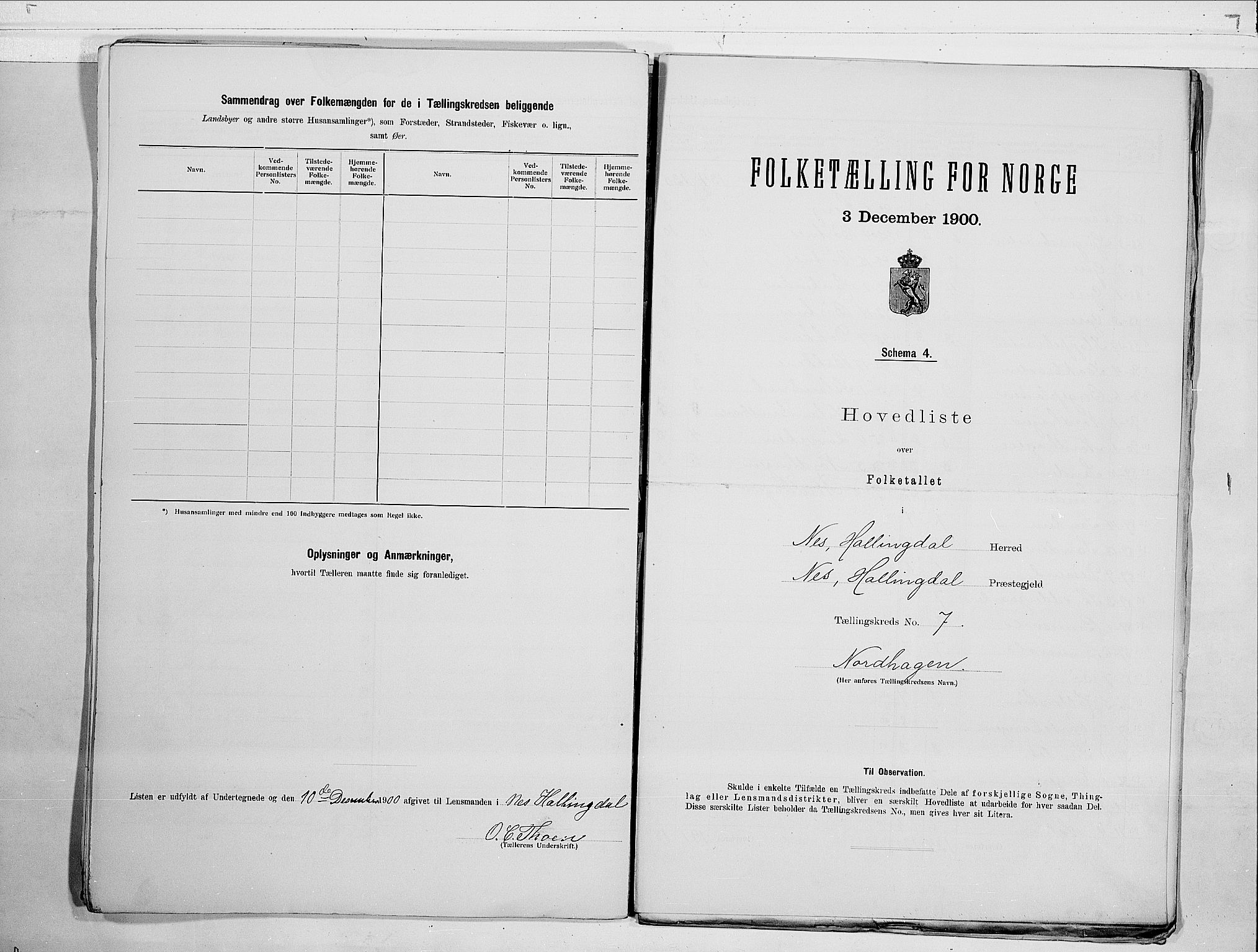 RA, 1900 census for Nes, 1900, p. 18