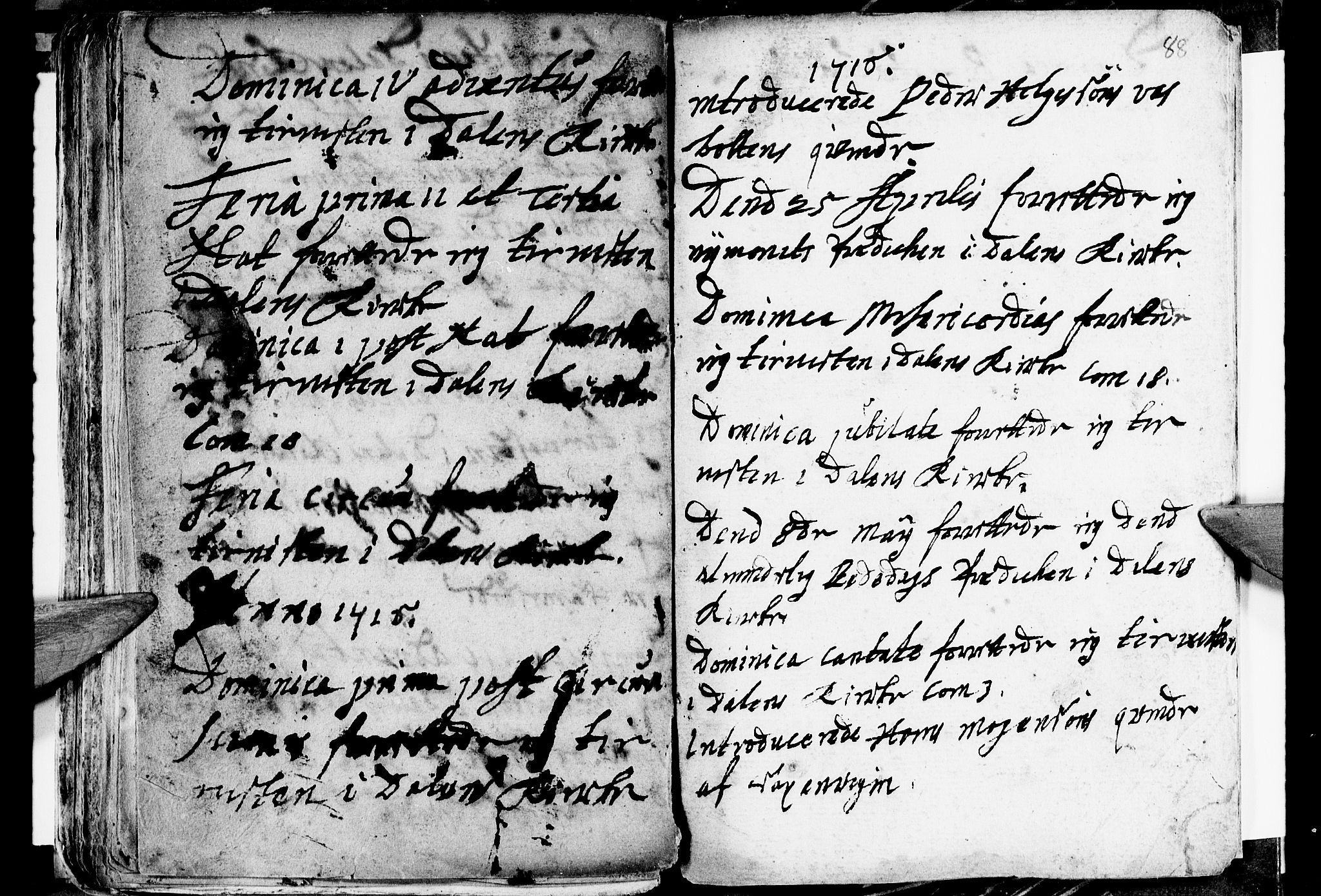 Ministerialprotokoller, klokkerbøker og fødselsregistre - Nordland, SAT/A-1459/847/L0661: Parish register (official) no. 847A01, 1708-1717, p. 88
