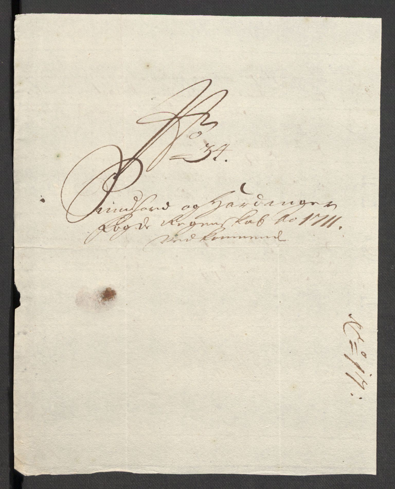 Rentekammeret inntil 1814, Reviderte regnskaper, Fogderegnskap, AV/RA-EA-4092/R48/L2987: Fogderegnskap Sunnhordland og Hardanger, 1711, p. 702