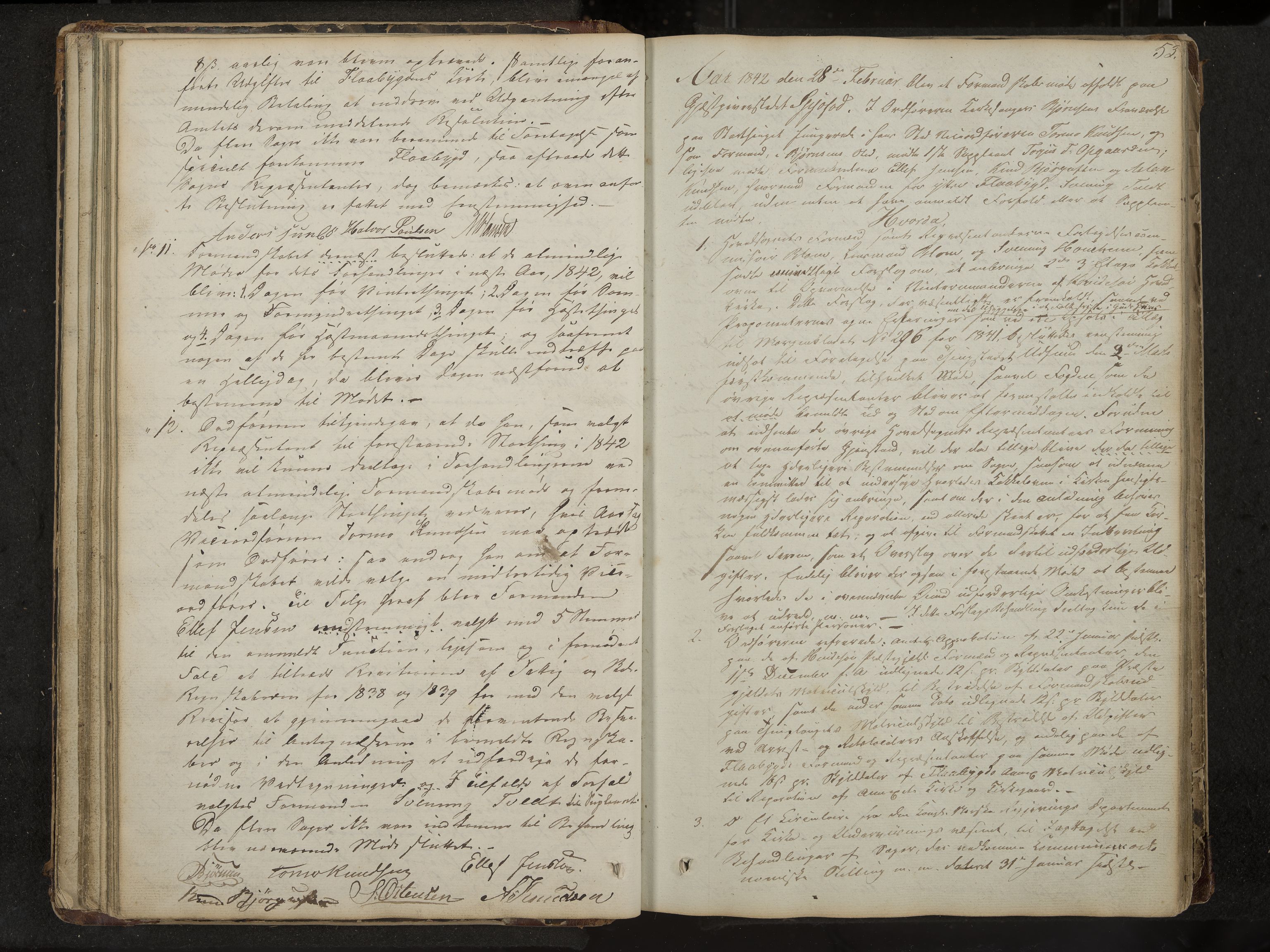 Kviteseid formannskap og sentraladministrasjon, IKAK/0829021/A/Aa/L0001: Møtebok med register, 1837-1866, p. 53