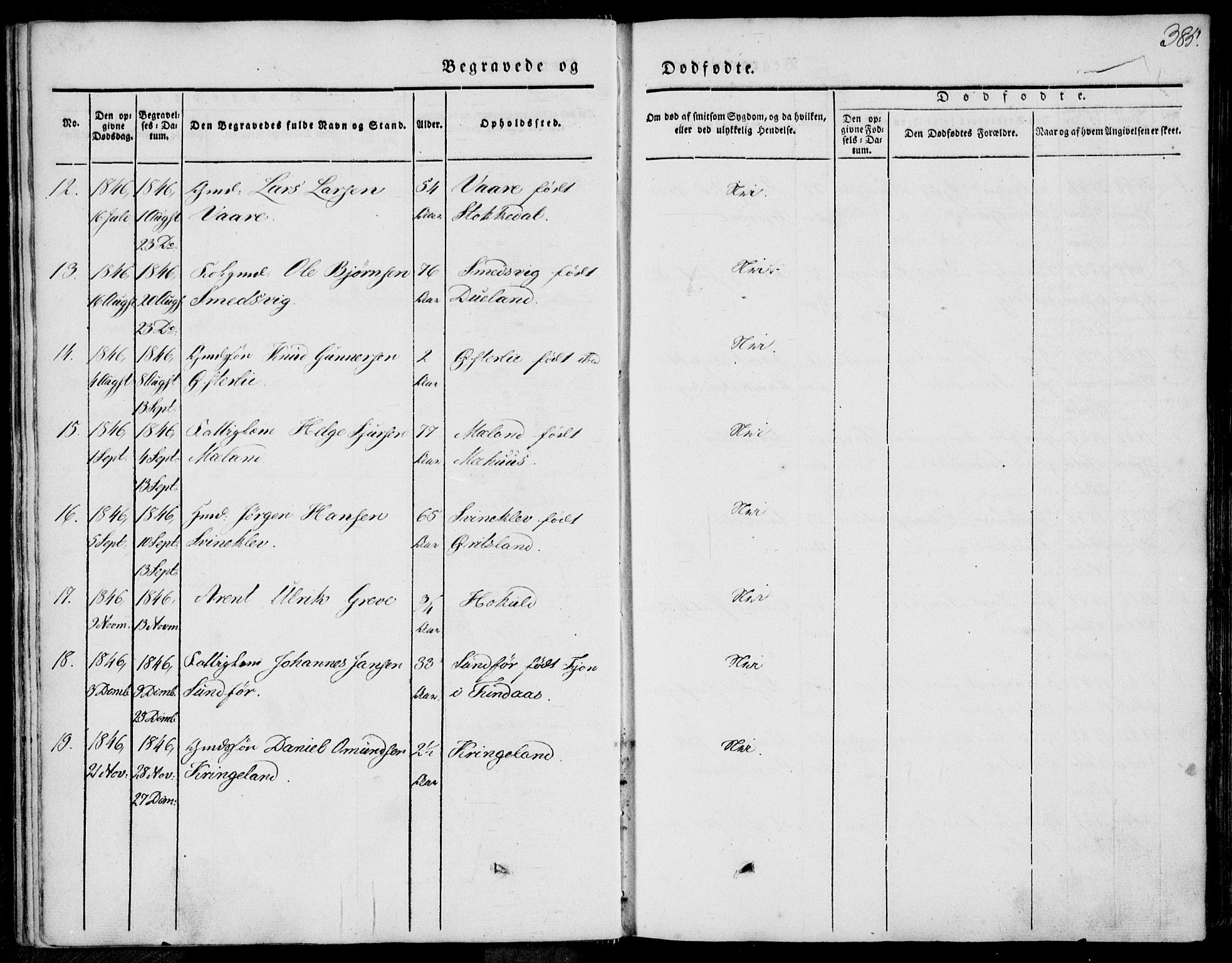 Skjold sokneprestkontor, AV/SAST-A-101847/H/Ha/Haa/L0006: Parish register (official) no. A 6.2, 1835-1858, p. 385