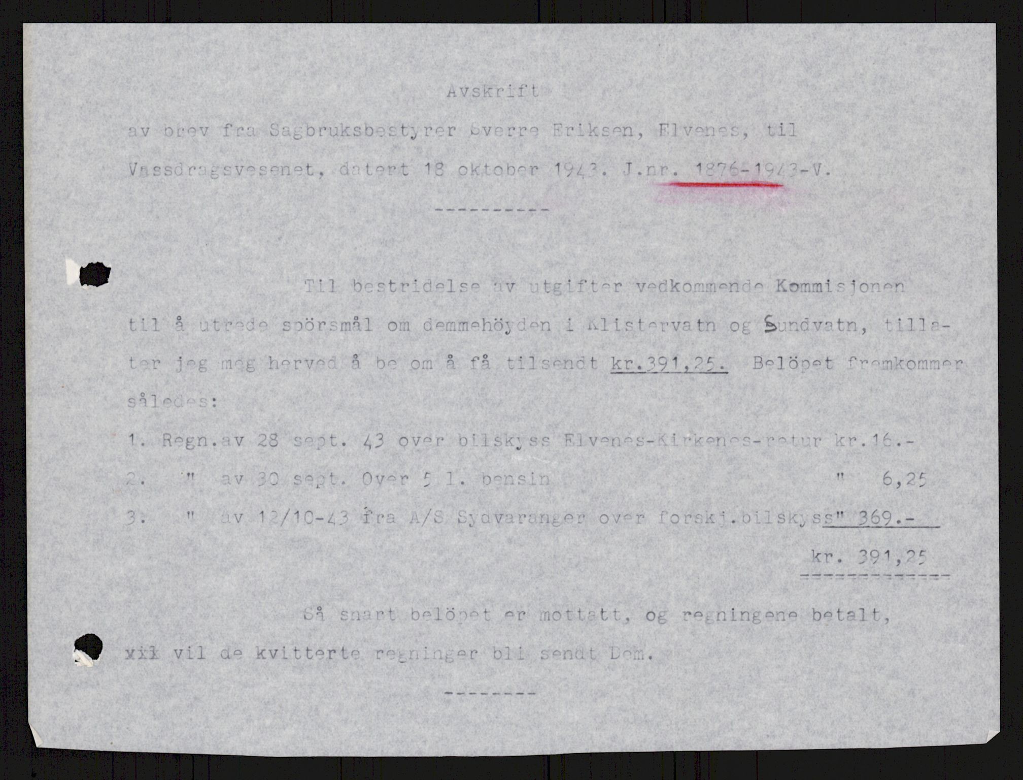 Vassdragsdirektoratet/avdelingen, AV/RA-S-6242/F/Fa/L0537: Pasvikelva, 1932-1955, p. 57