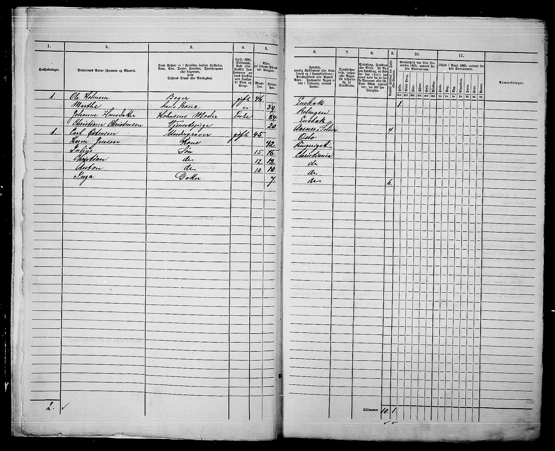 RA, 1865 census for Kristiania, 1865, p. 4057