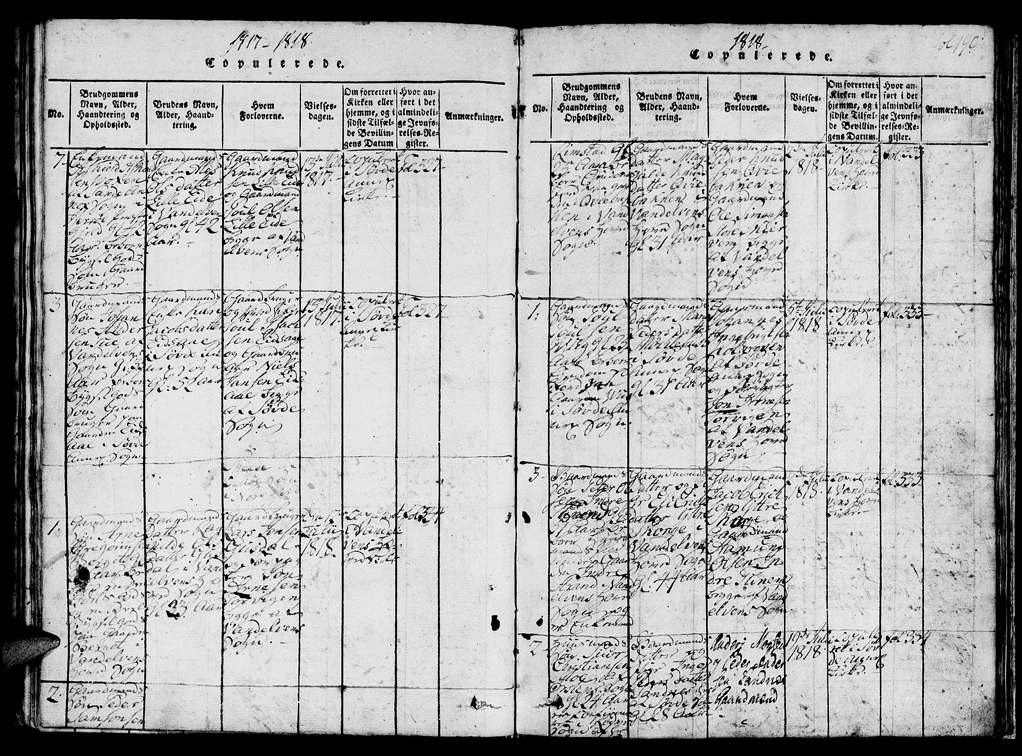 Ministerialprotokoller, klokkerbøker og fødselsregistre - Møre og Romsdal, AV/SAT-A-1454/501/L0004: Parish register (official) no. 501A04, 1816-1831, p. 190