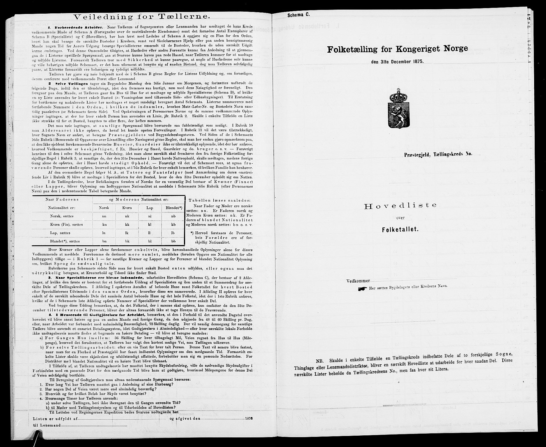 SAK, 1875 census for 1012P Oddernes, 1875, p. 47