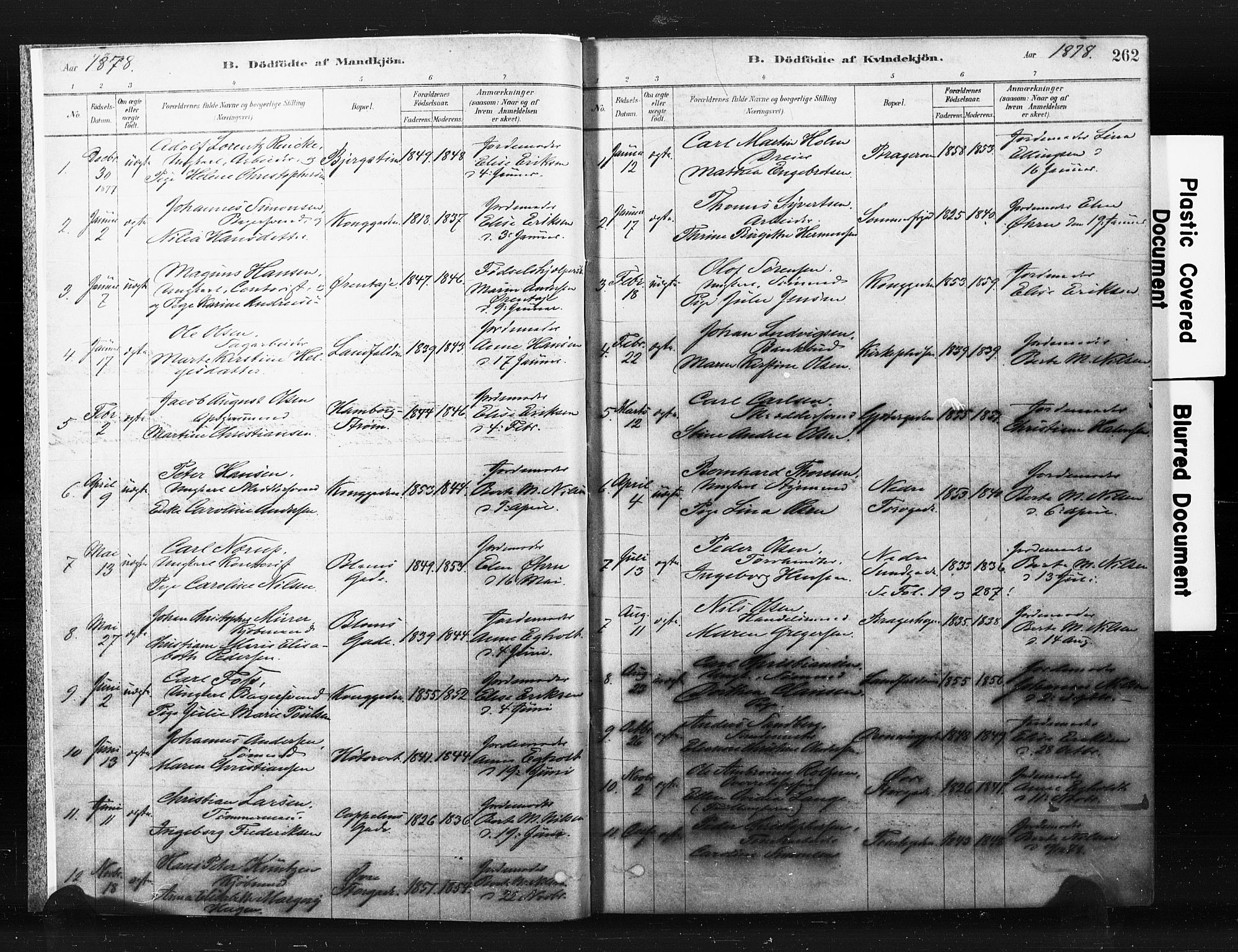 Bragernes kirkebøker, AV/SAKO-A-6/F/Fb/L0006b: Parish register (official) no. II 6B, 1878-1885, p. 262