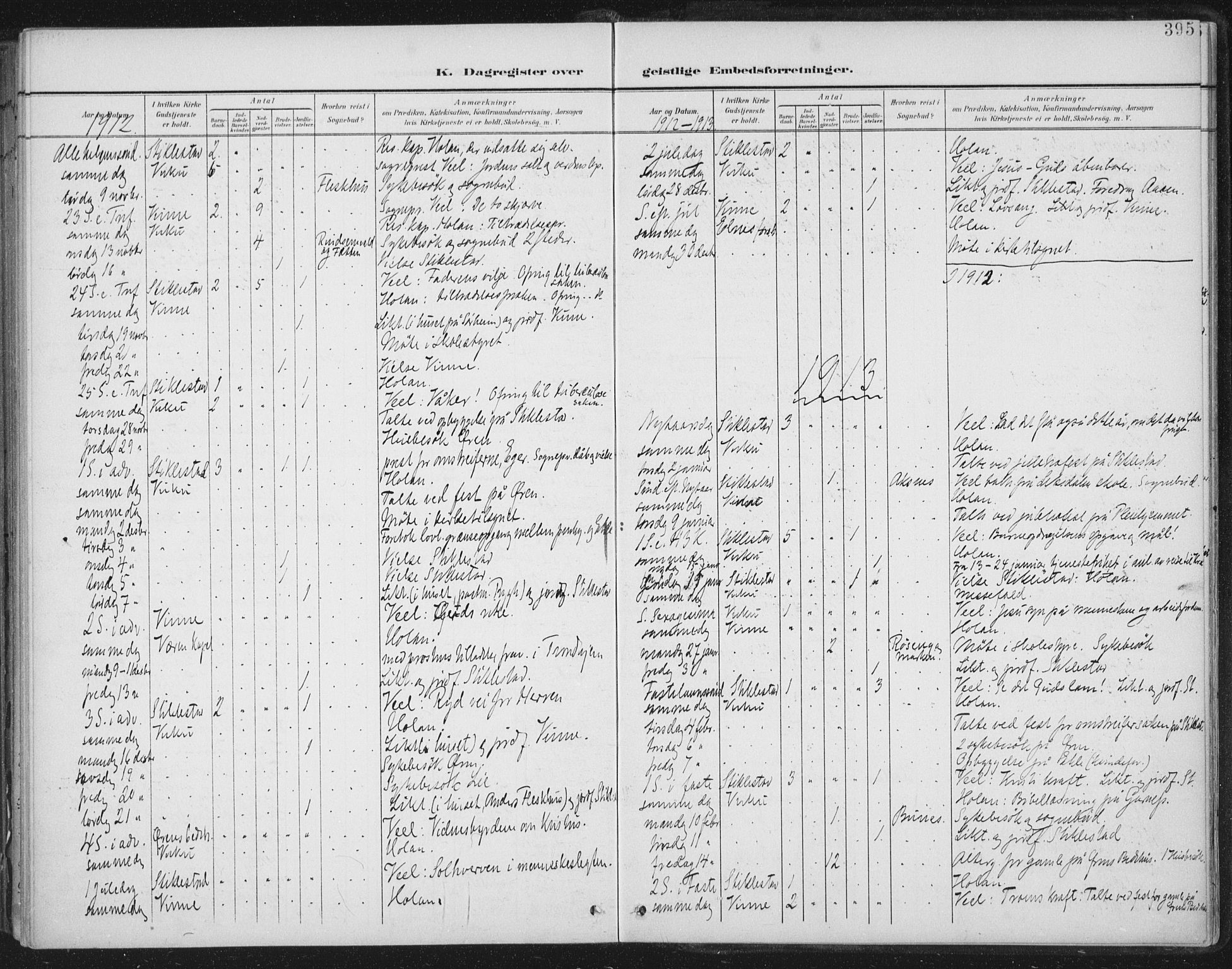 Ministerialprotokoller, klokkerbøker og fødselsregistre - Nord-Trøndelag, SAT/A-1458/723/L0246: Parish register (official) no. 723A15, 1900-1917, p. 395