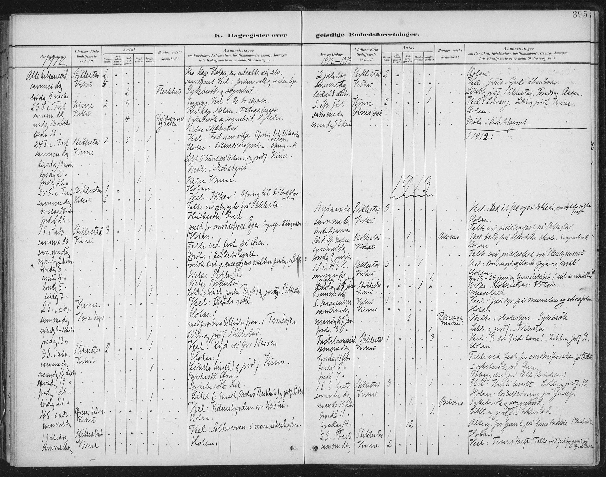 Ministerialprotokoller, klokkerbøker og fødselsregistre - Nord-Trøndelag, AV/SAT-A-1458/723/L0246: Parish register (official) no. 723A15, 1900-1917, p. 395