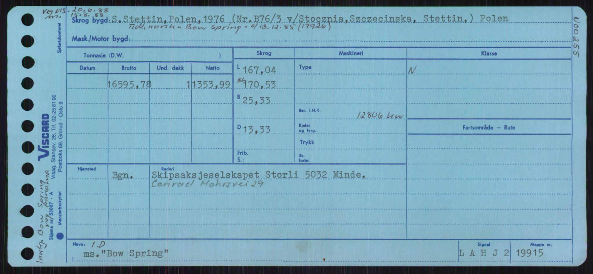 Sjøfartsdirektoratet med forløpere, Skipsmålingen, RA/S-1627/H/Ha/L0001/0002: Fartøy, A-Eig / Fartøy Bjør-Eig, p. 205