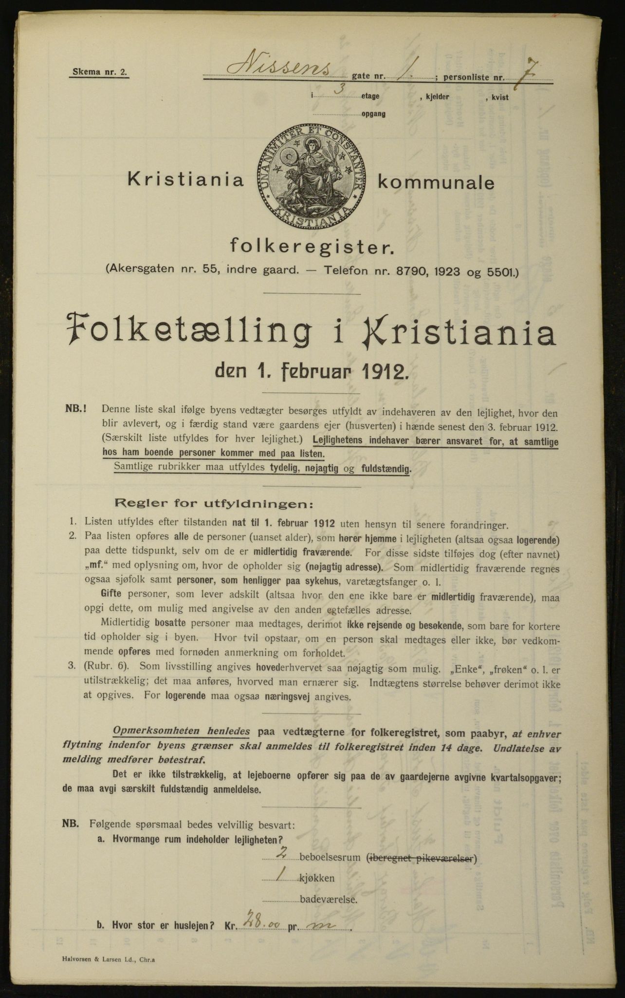 OBA, Municipal Census 1912 for Kristiania, 1912, p. 71716