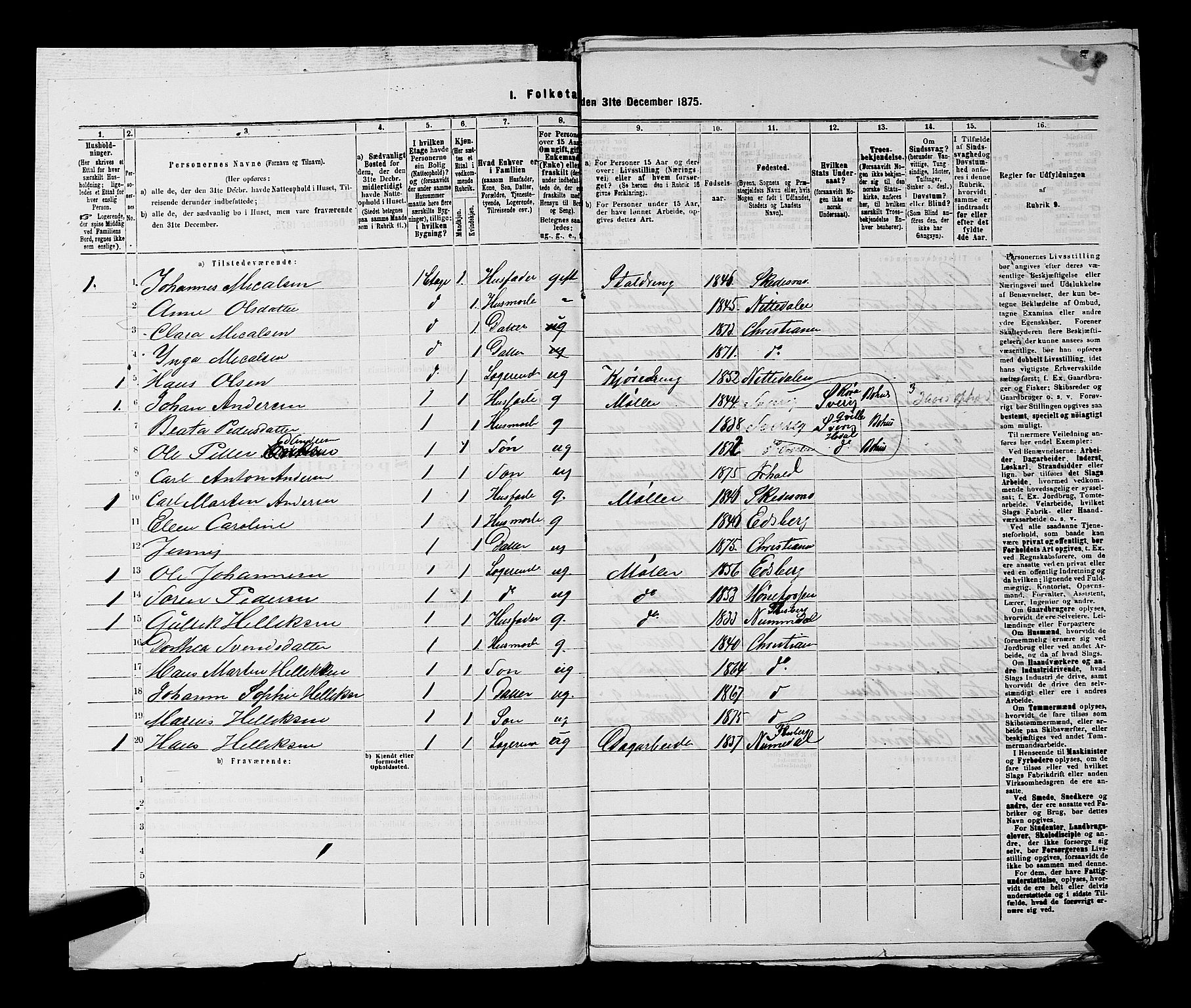 RA, 1875 census for 0301 Kristiania, 1875, p. 7246