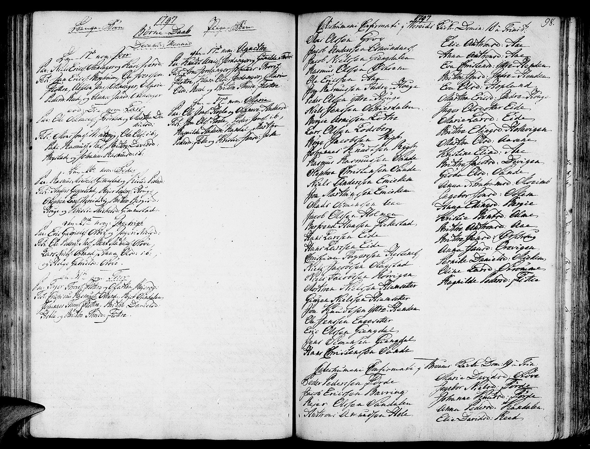 Gloppen sokneprestembete, AV/SAB-A-80101/H/Haa/Haaa/L0005: Parish register (official) no. A 5, 1785-1815, p. 98