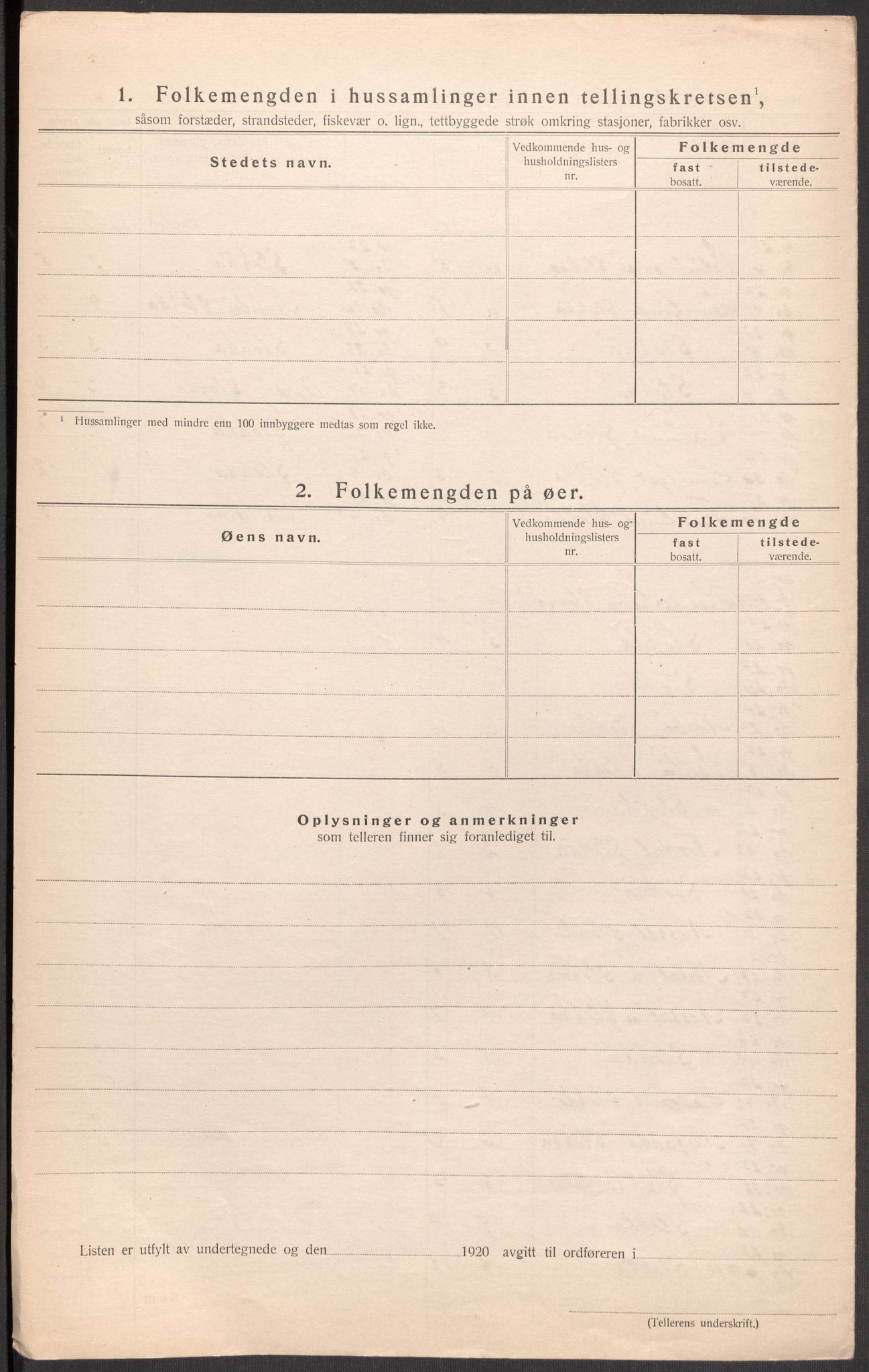 SAST, 1920 census for Hetland, 1920, p. 101