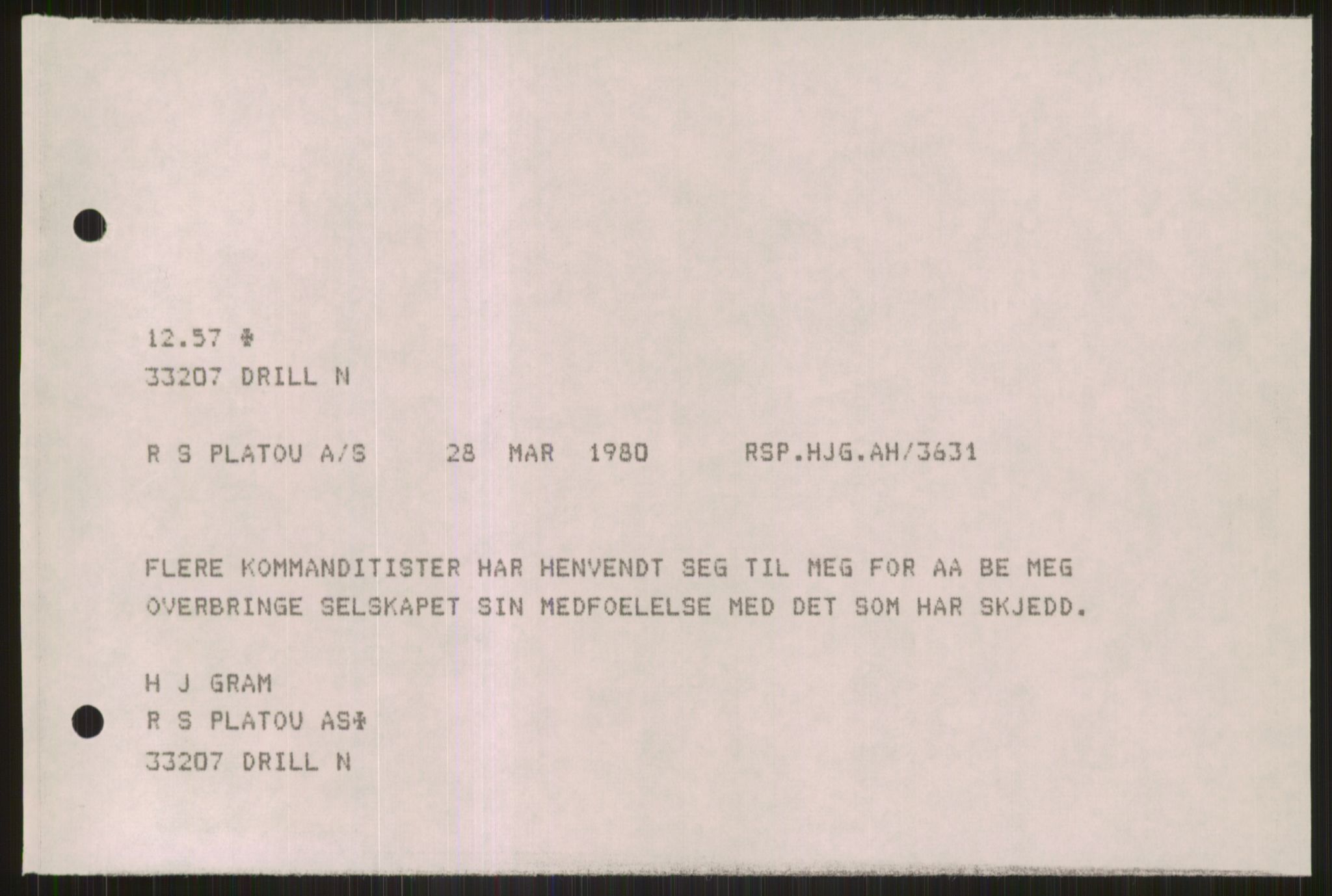 Pa 1503 - Stavanger Drilling AS, SAST/A-101906/D/L0005: Korrespondanse og saksdokumenter, 1974-1985, p. 1126