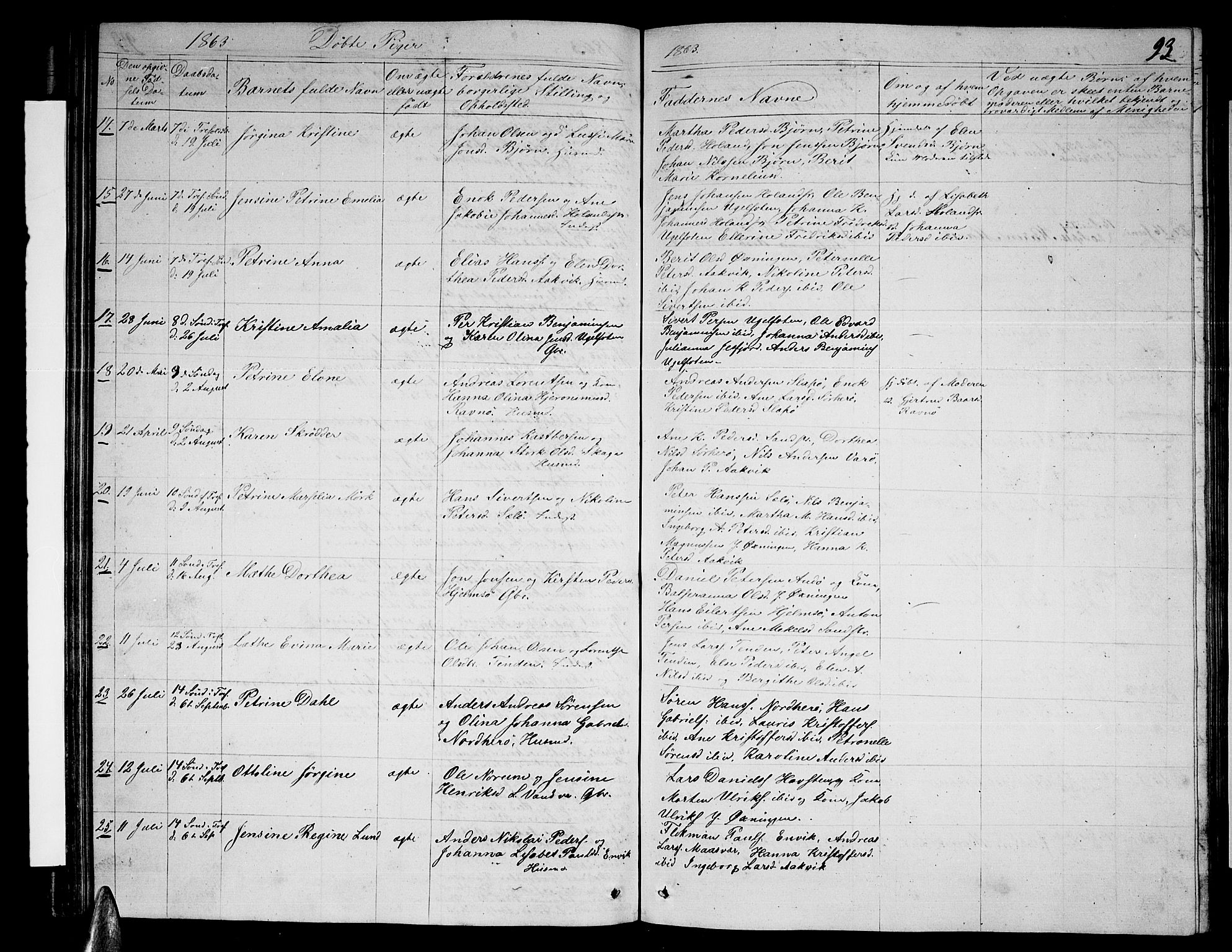 Ministerialprotokoller, klokkerbøker og fødselsregistre - Nordland, SAT/A-1459/834/L0512: Parish register (copy) no. 834C03, 1862-1877, p. 93