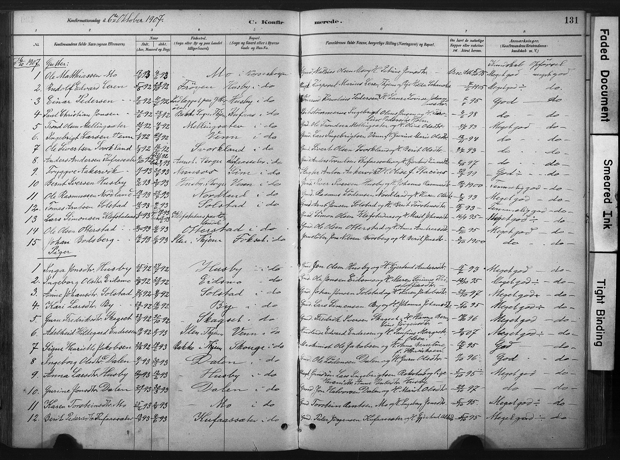 Ministerialprotokoller, klokkerbøker og fødselsregistre - Sør-Trøndelag, AV/SAT-A-1456/667/L0795: Parish register (official) no. 667A03, 1879-1907, p. 131