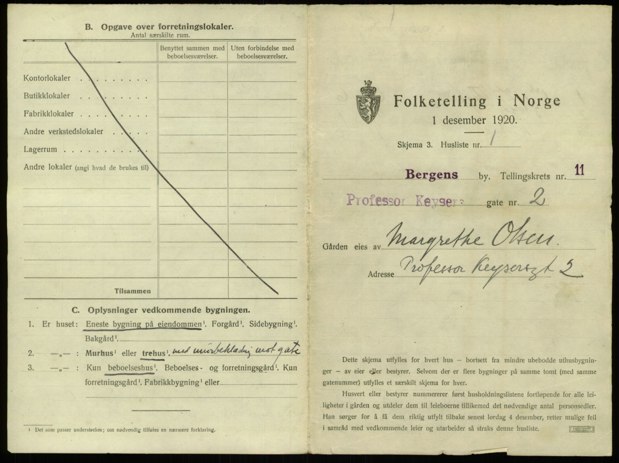 SAB, 1920 census for Bergen, 1920, p. 1362