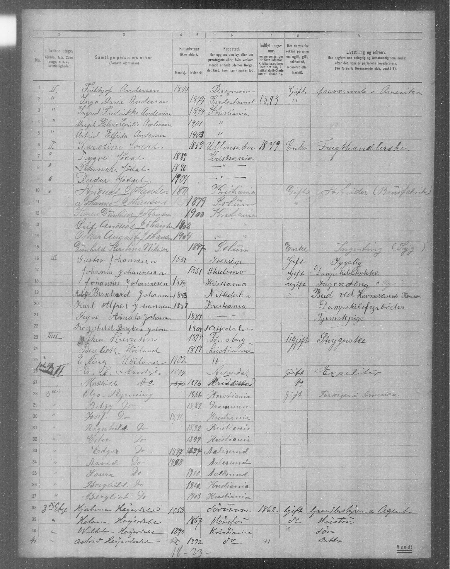 OBA, Municipal Census 1904 for Kristiania, 1904, p. 9139