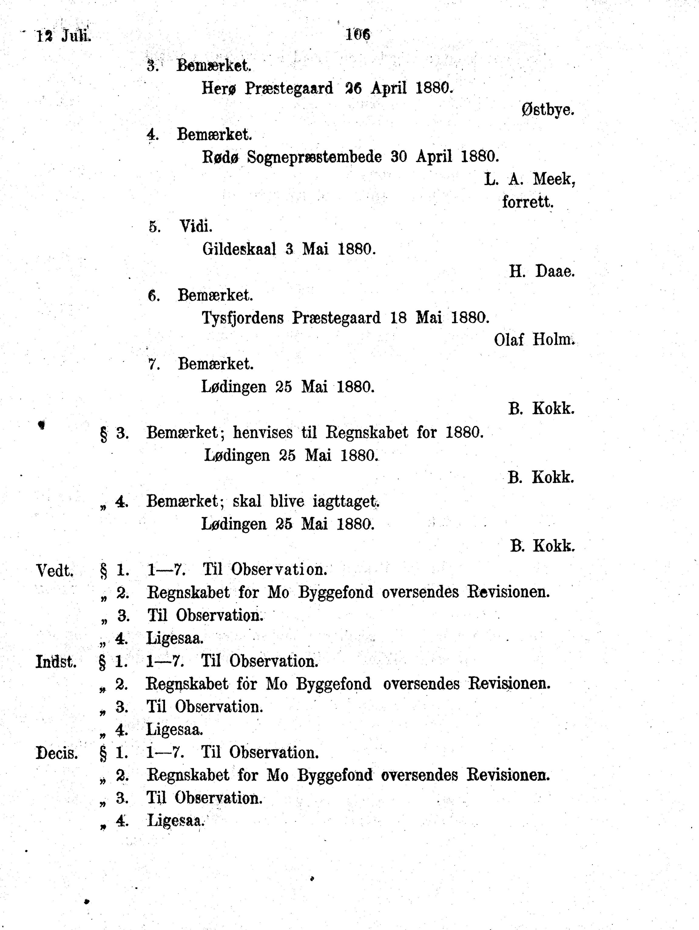 Nordland Fylkeskommune. Fylkestinget, AIN/NFK-17/176/A/Ac/L0010: Fylkestingsforhandlinger 1874-1880, 1874-1880