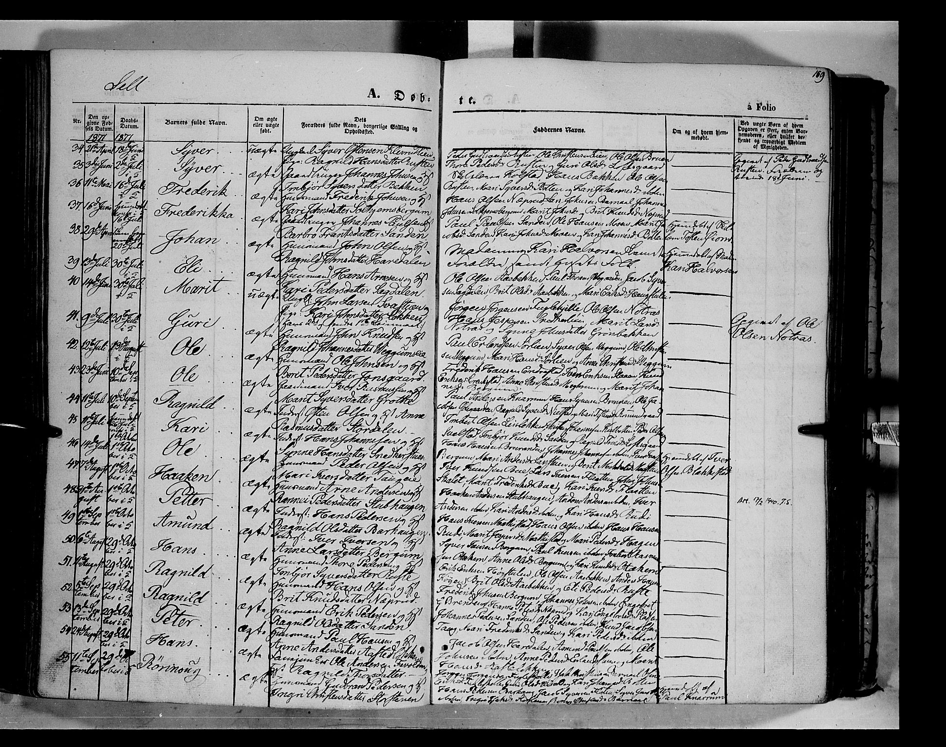 Vågå prestekontor, SAH/PREST-076/H/Ha/Haa/L0006: Parish register (official) no. 6 /3, 1857-1872, p. 169