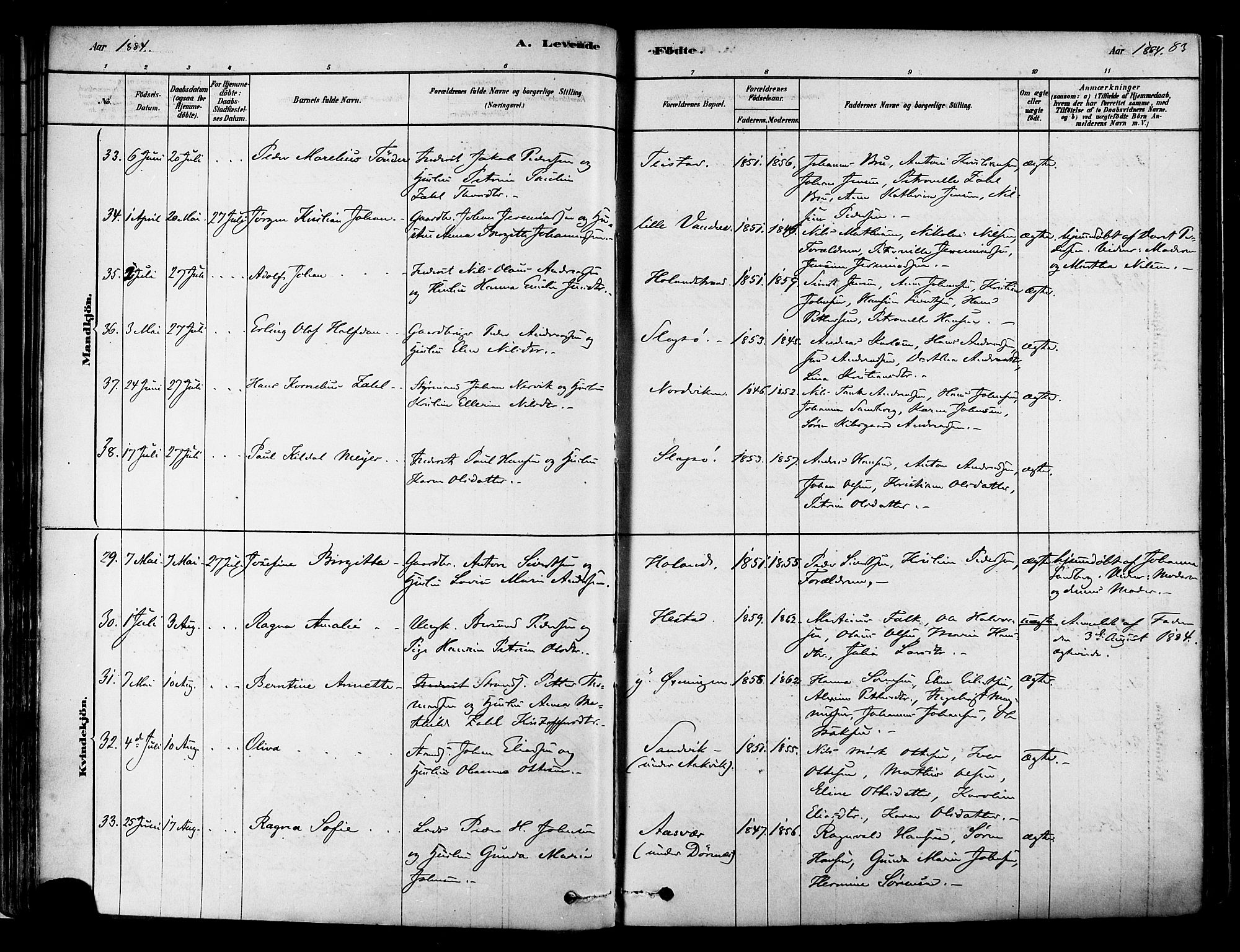 Ministerialprotokoller, klokkerbøker og fødselsregistre - Nordland, AV/SAT-A-1459/834/L0507: Parish register (official) no. 834A05, 1878-1892, p. 83